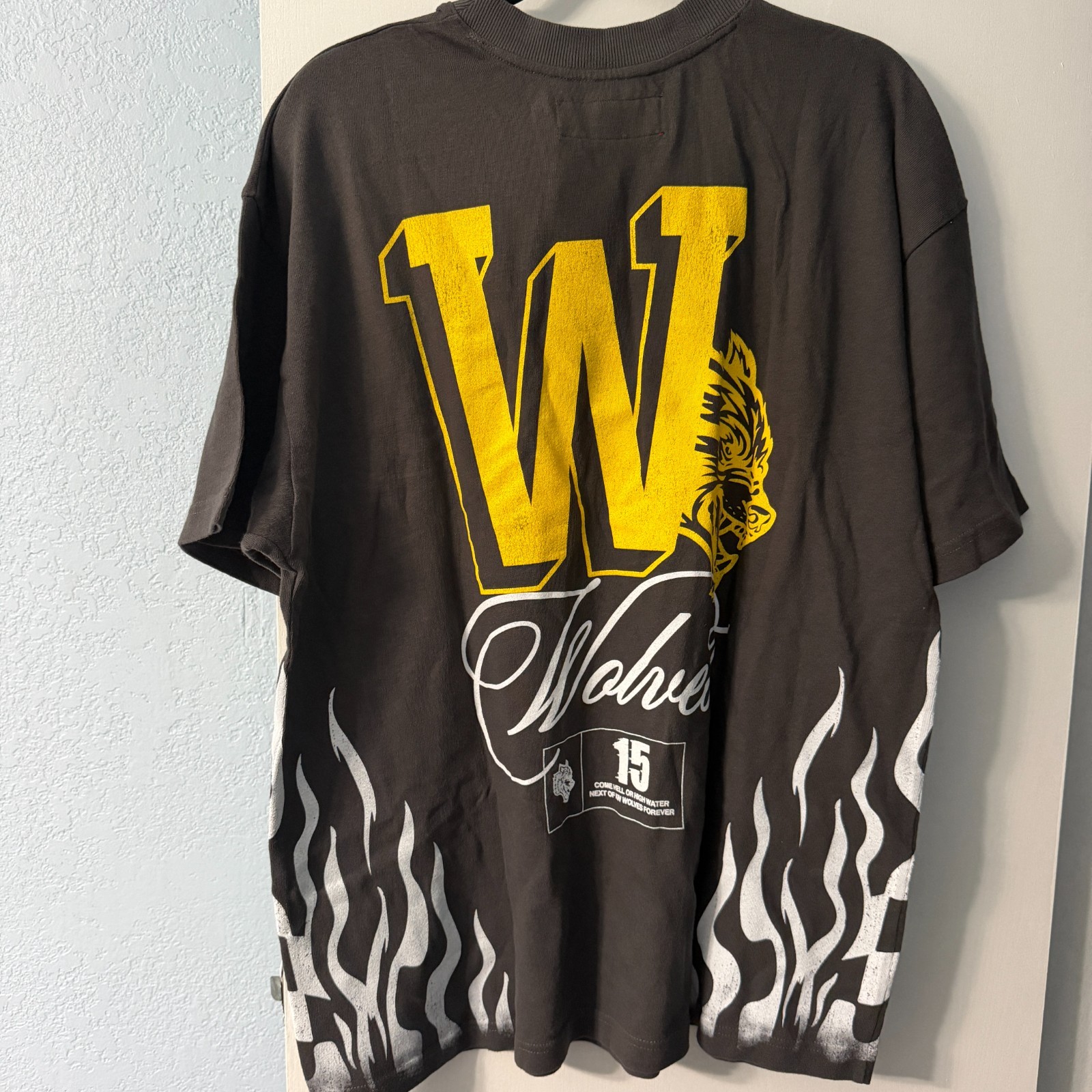 Darc Sport 1 of 500 Burnout Premium Oversized Tee – Wolf Gray, Size L
