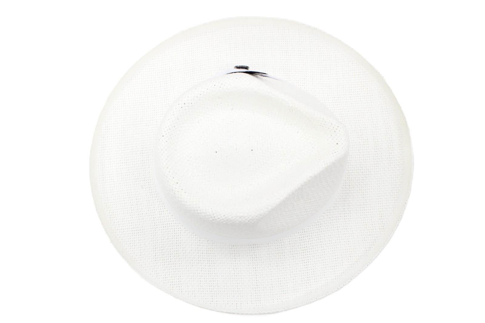 Bruno Capelo Mens White Wide Brim Straw Fedora Colonial CO-580