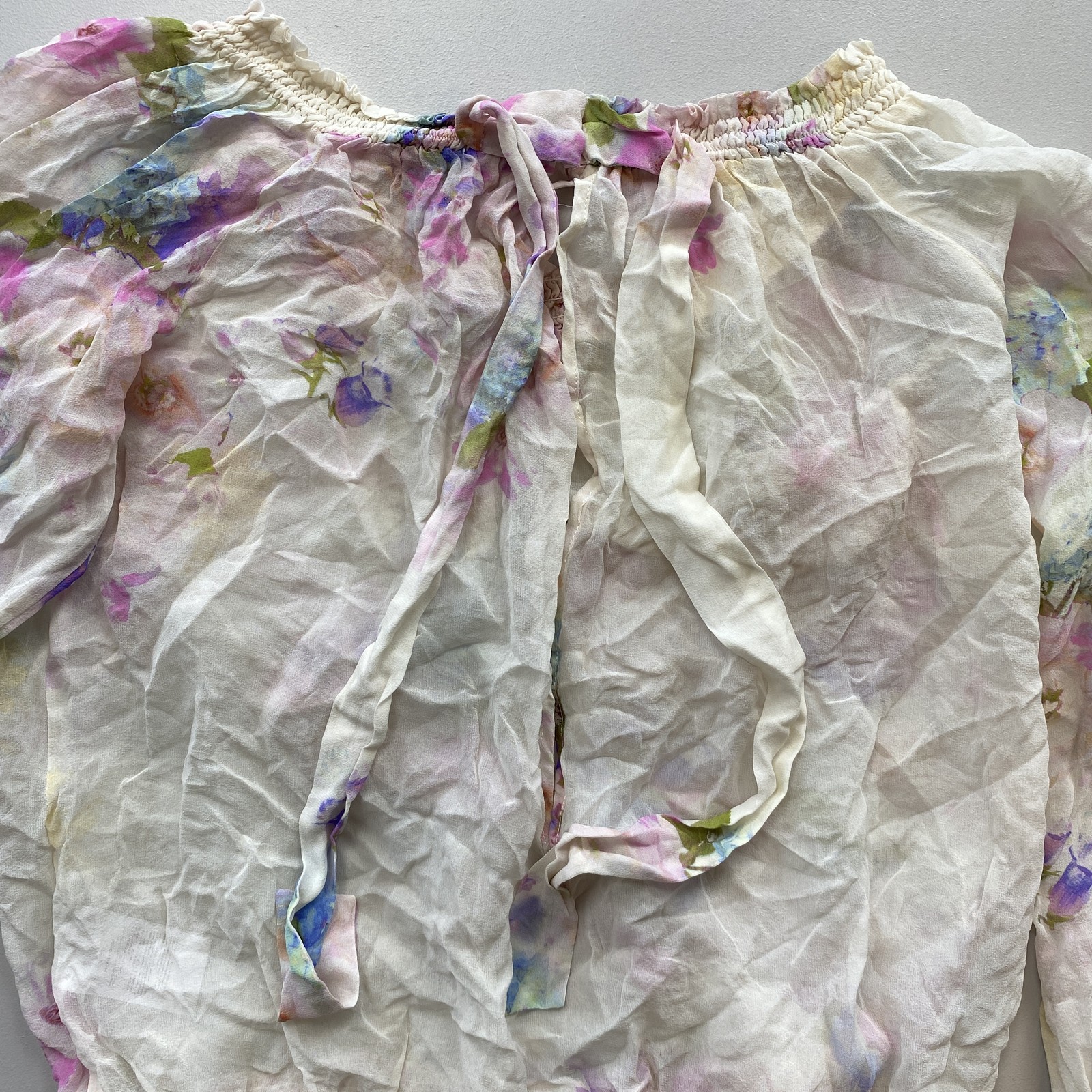 Patrizia Pepe Women’s Floral Off-Shoulder Blouse Size 40 White Multi