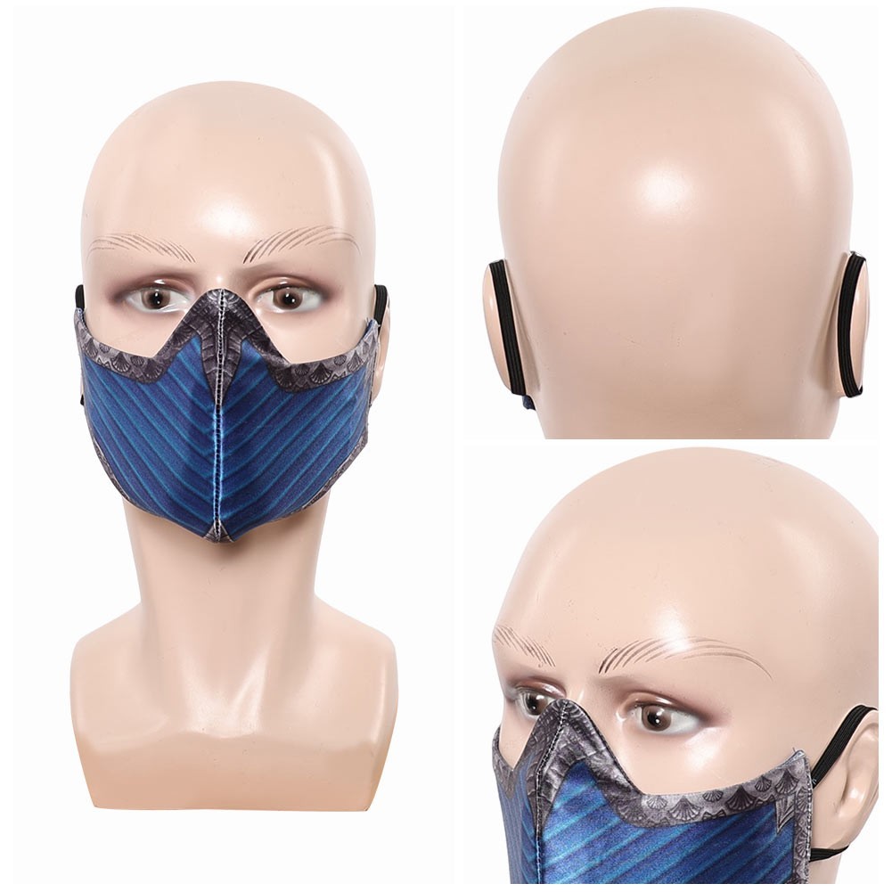 Kitana Cosplay Face Mask Helmet Half Face Masks Props Halloween Women Mens Party