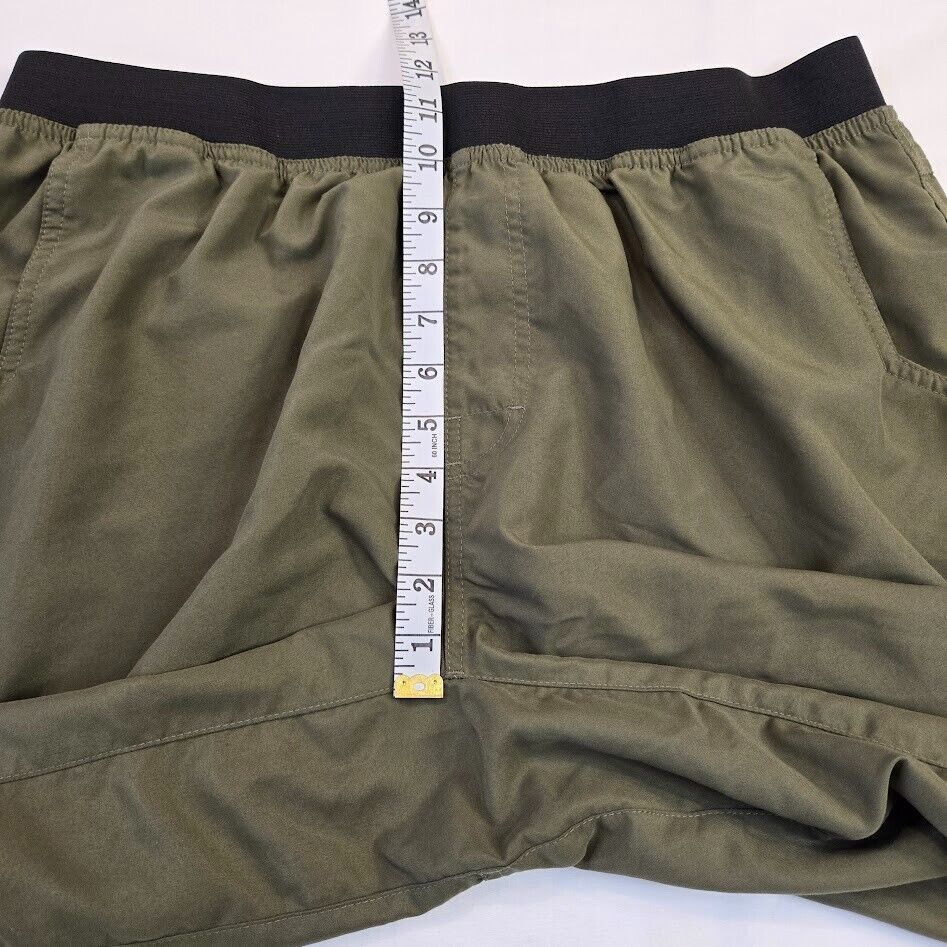 prAna Men’s Green Mojo Shorts 10″ Inseam Pull On Stretch Waist Size XXL