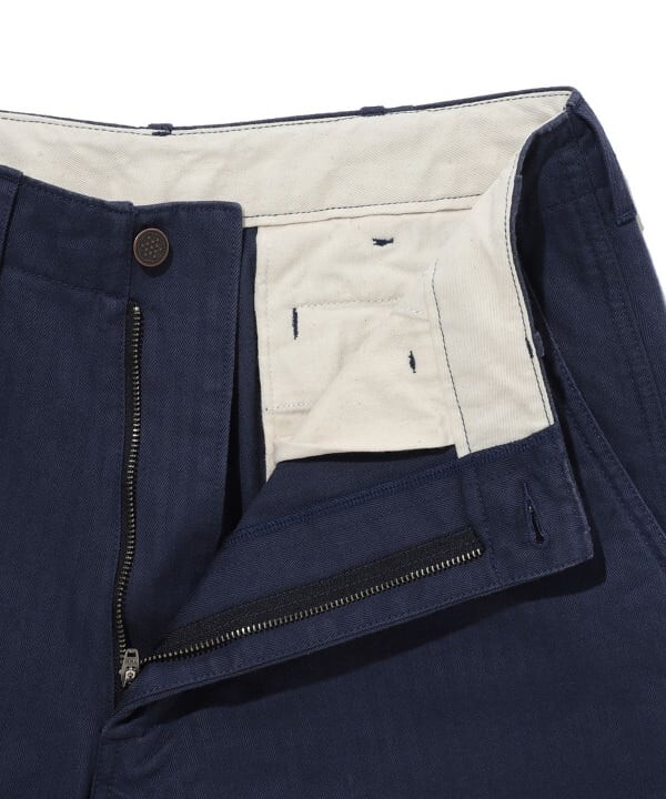 New BEAMS PLUS Mil Trousers Herringbone Navy Military Pants Limited Tokyo S-XL