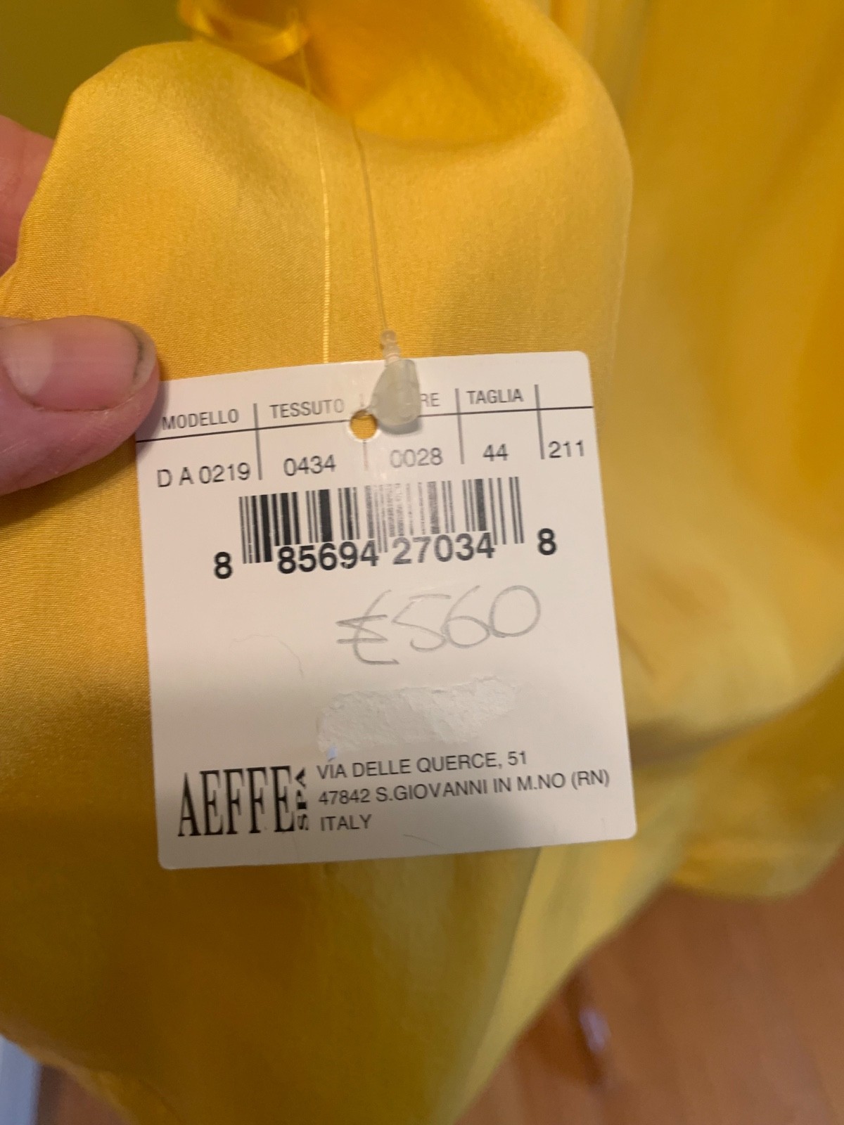 NWT Moschino 100% silk yellow top I 44 US 10, oversized