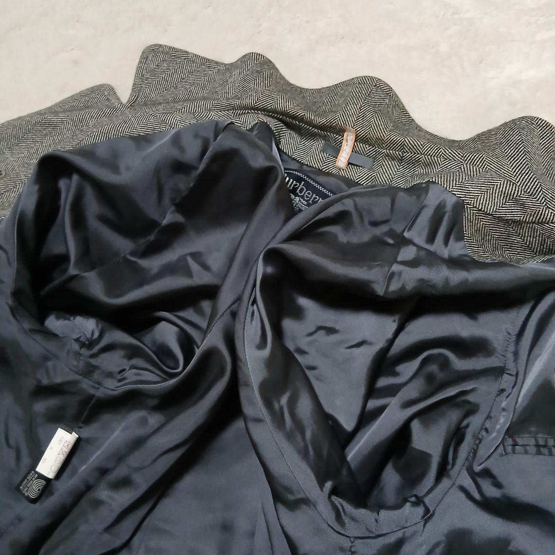 Burberrys Herringbone Wool Cashmere Sten Collar Coat