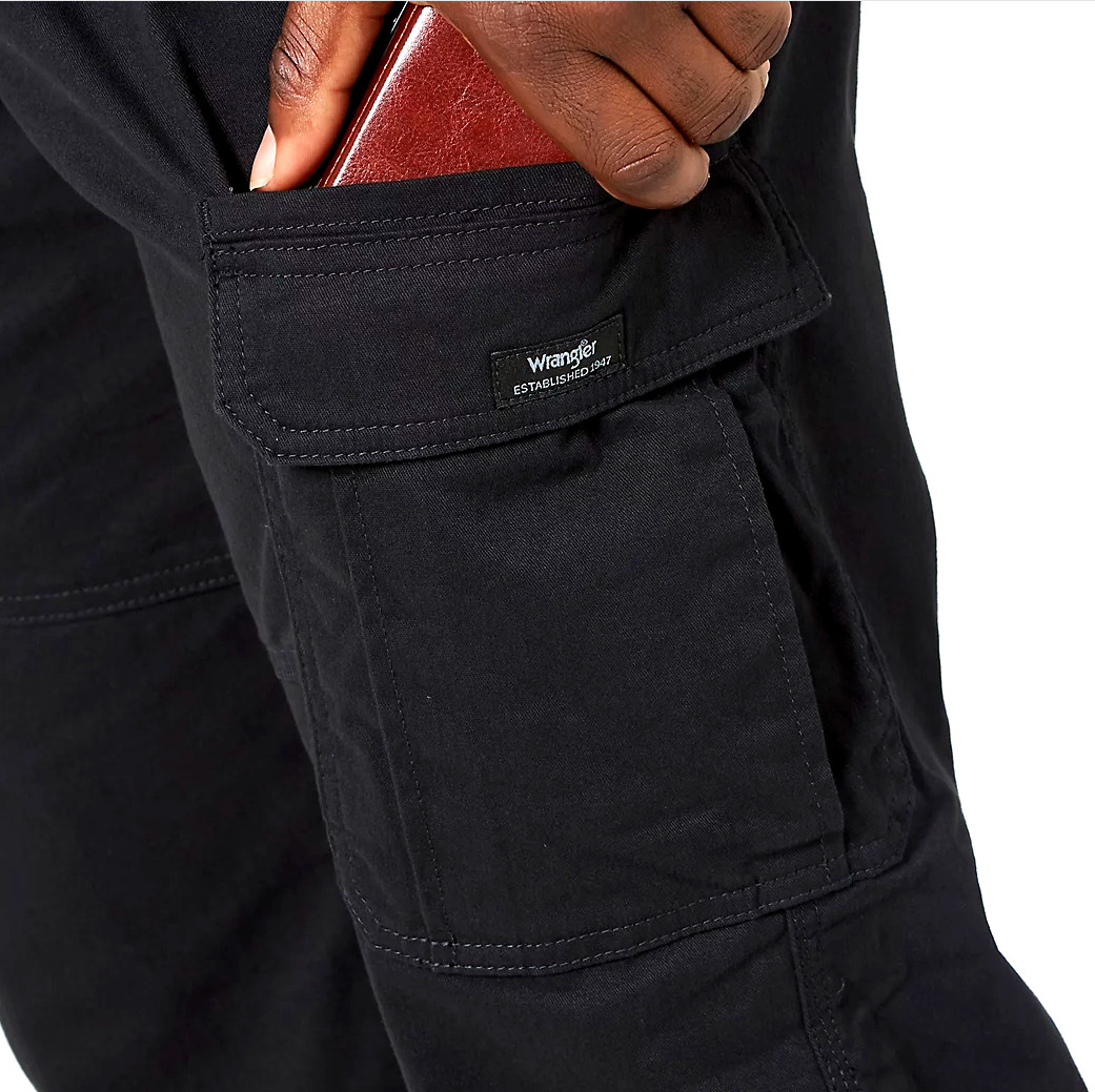 Men’s Wrangler Cargo Pants w Stretch Relaxed Fit Tech Pocket CHOOSE SIZE & COLOR