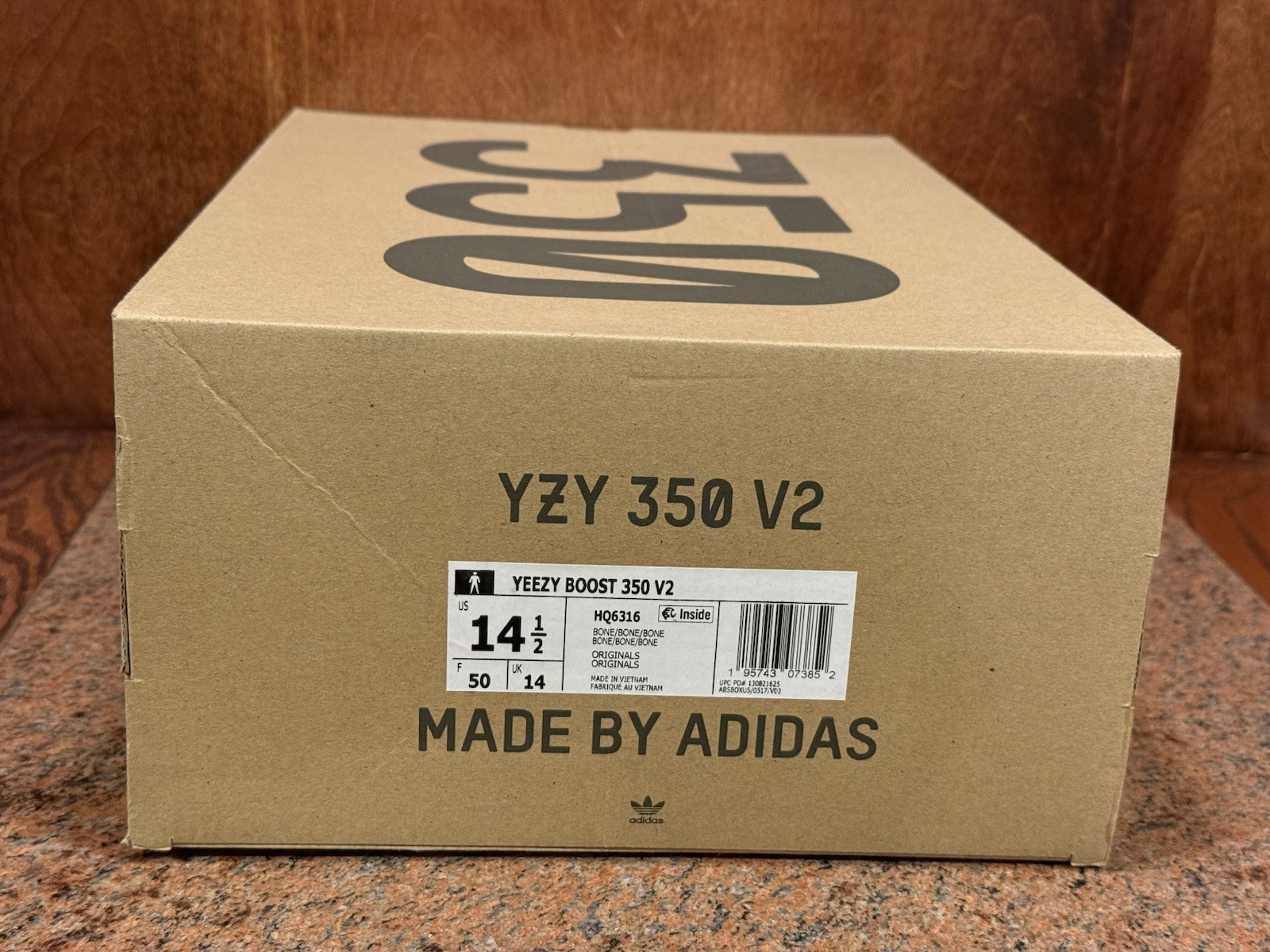 DS Adidas Yeezy Boost 350 V2 Bone/Bone/Bone HQ6316 Men’s U.S. size 14.5 BNIB