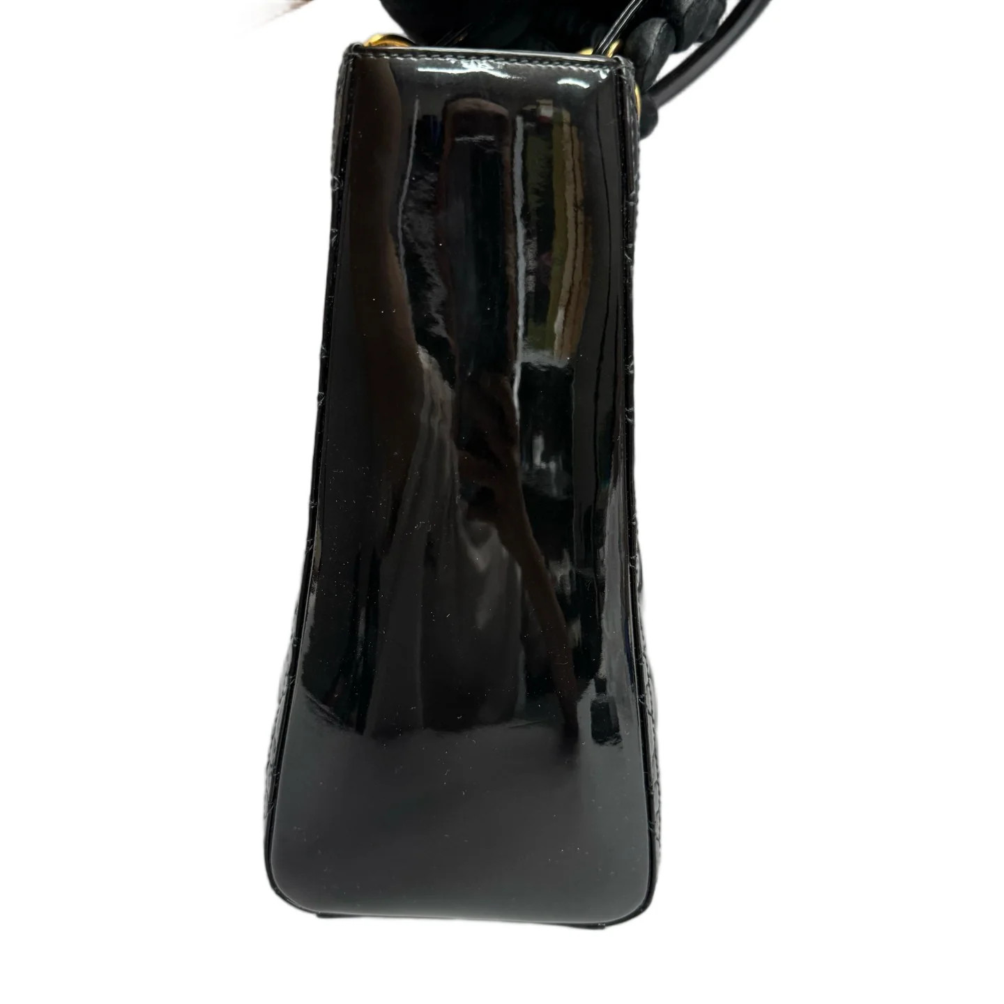 Dior Large Lady Dior Black Patent Calfskin (zs060526a5r)