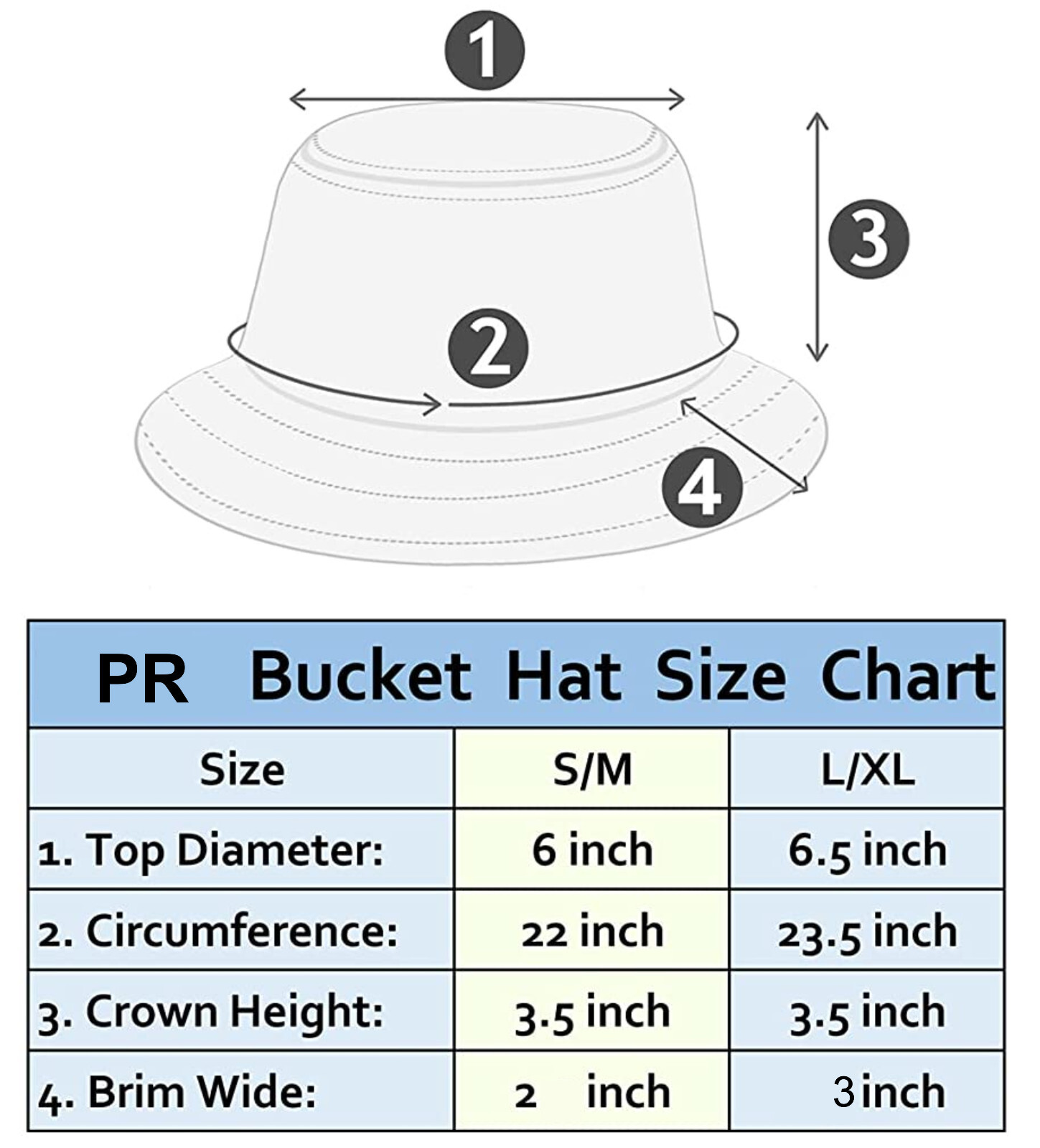 Puerto Rico Bucket Hat Embroidered PR HAT CAP 100% cotton Size S/M ~ L/XL NEW