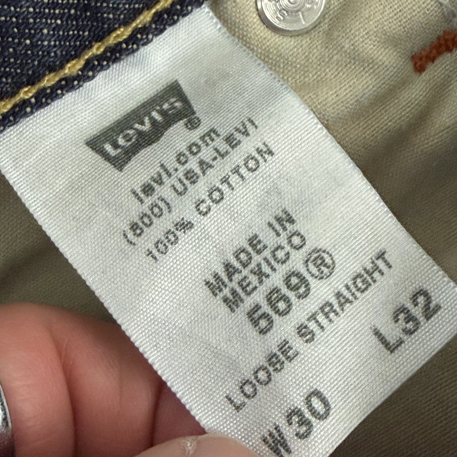 Levis 569 Jeans Men 30 (Fits 29×30) Blue Straight Loose Dark Wash Cotton Denim