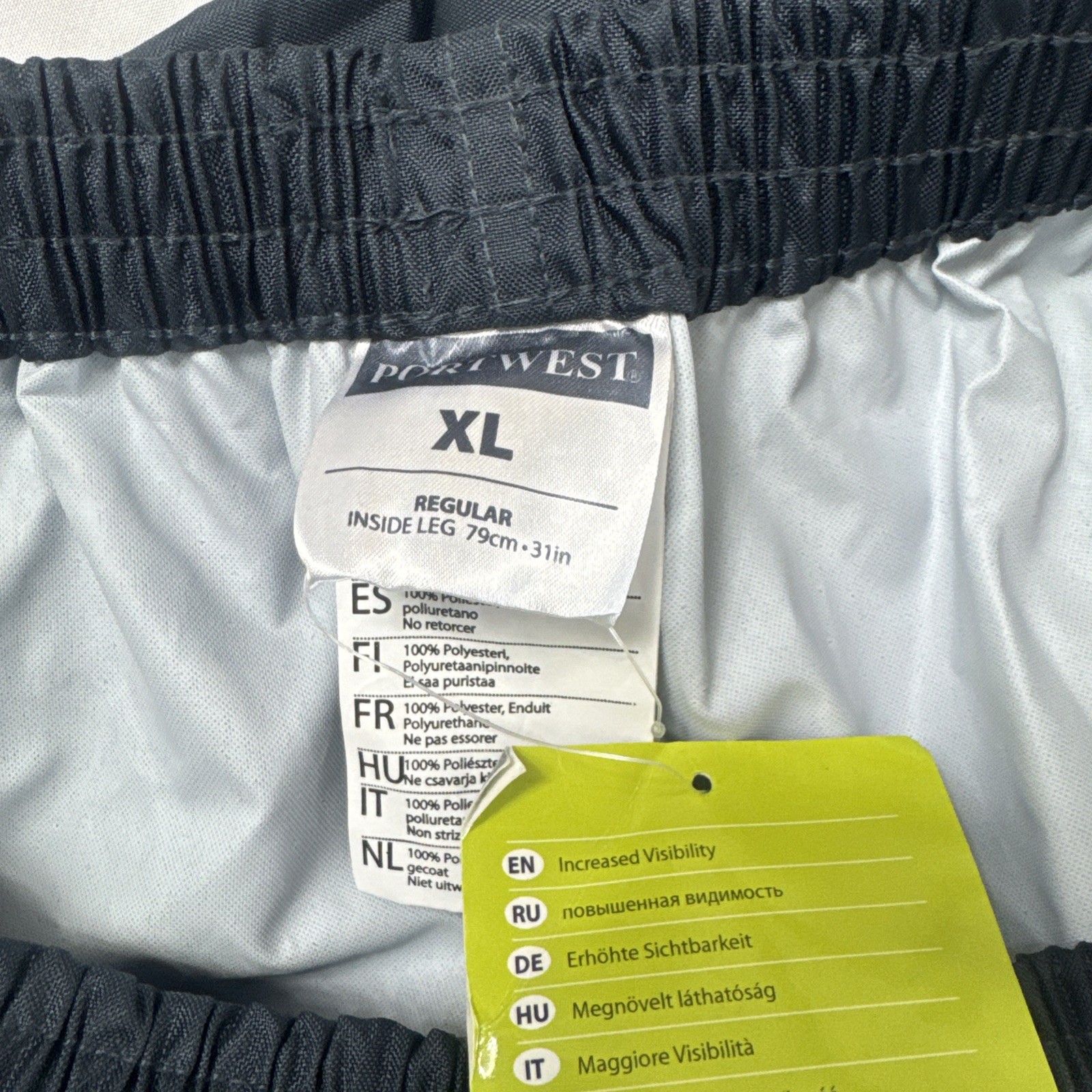 Portwest S481 Iona Lite Pants Hi-Vis Reflective Tape Abrasion Resistant XL