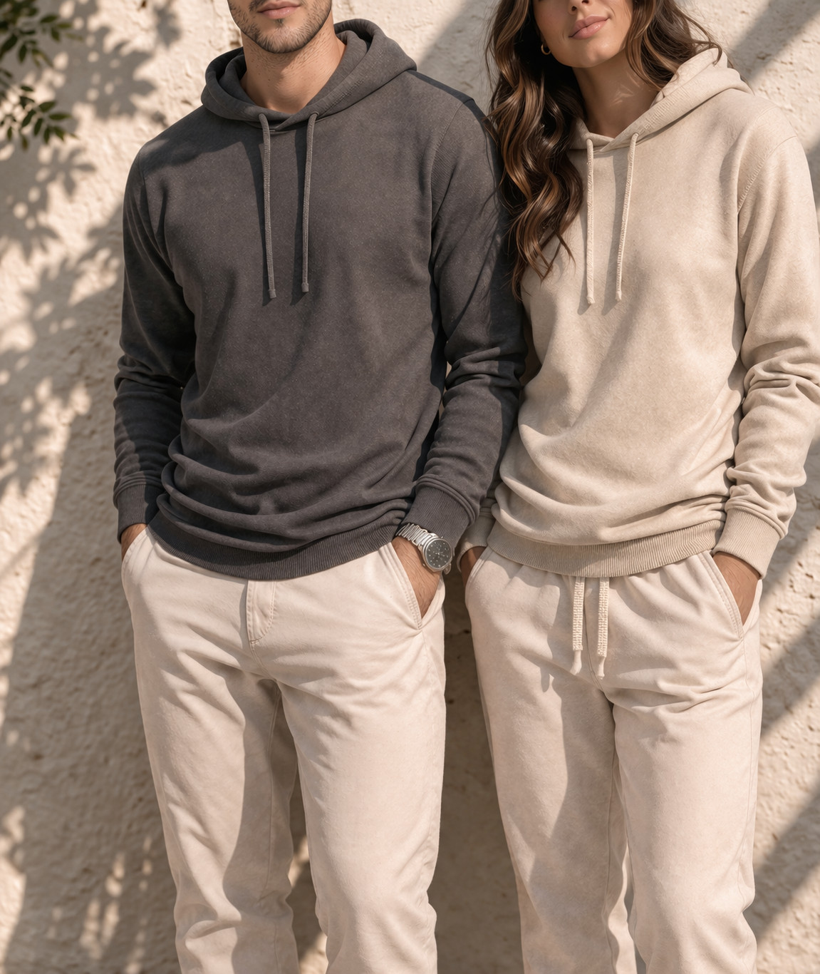 100% Combed Cotton Lightweight Charcoal Hoodie Garment Dyed Pullover All Seasons