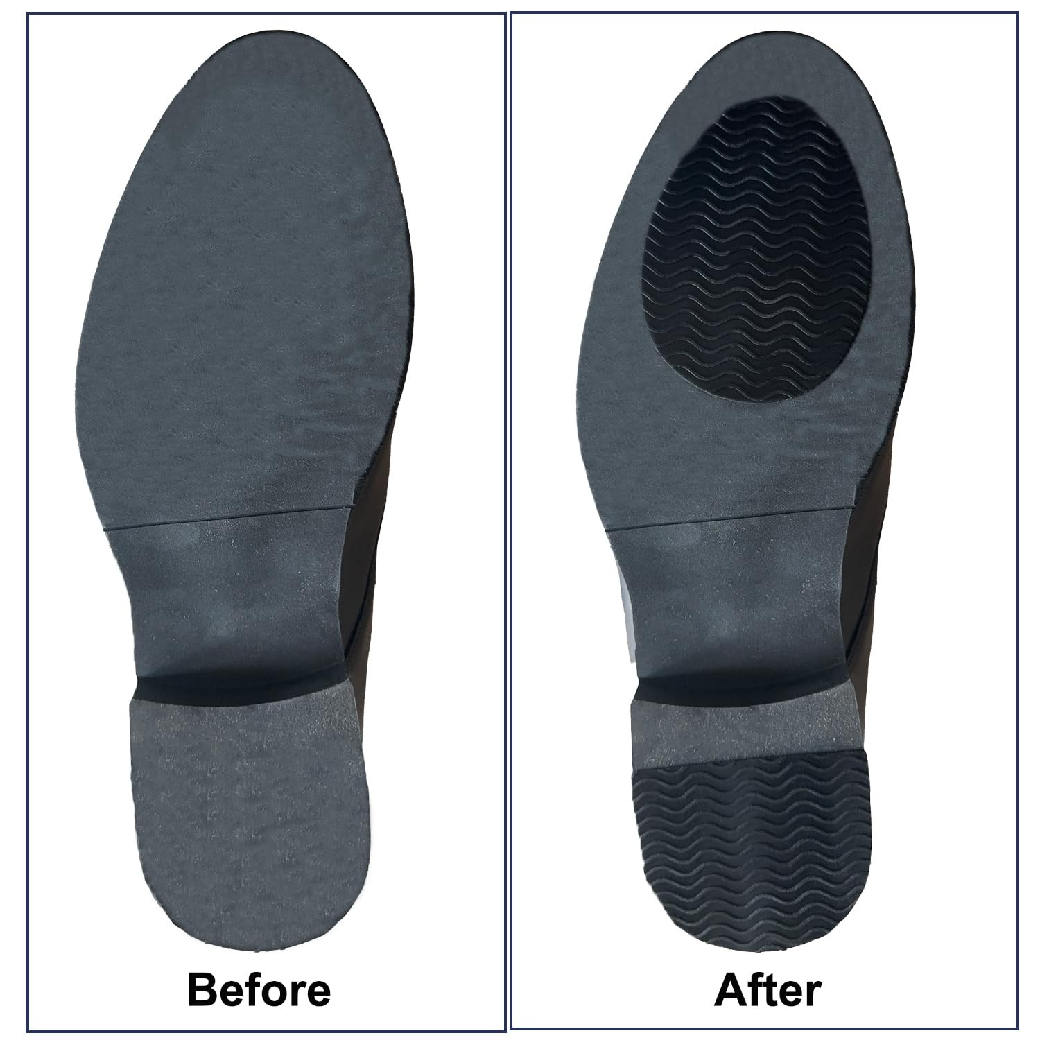 Non-Slip Shoe Pads,Adhesive Grips, Sole 3.6″*2.5″*0.04″, Black