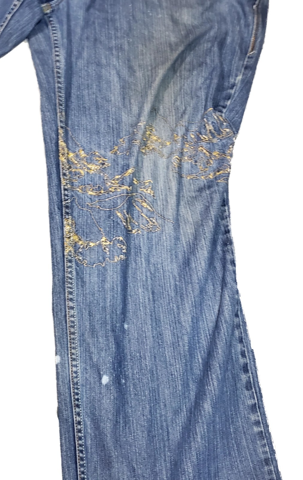 VTG 90s Baggie Jeans Men’s 40 – Distressed Hip Hop Grunge Streetwear Denim Y2K