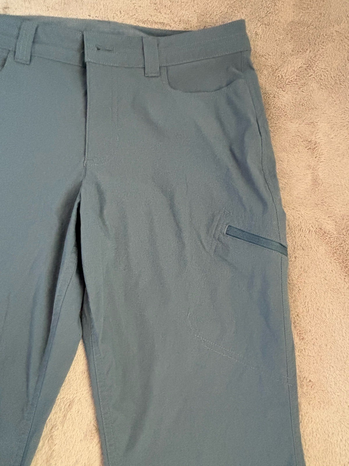 Eddie Bauer Men’s Gray Casual Pants 30W Regular Fit Straight Flat Front