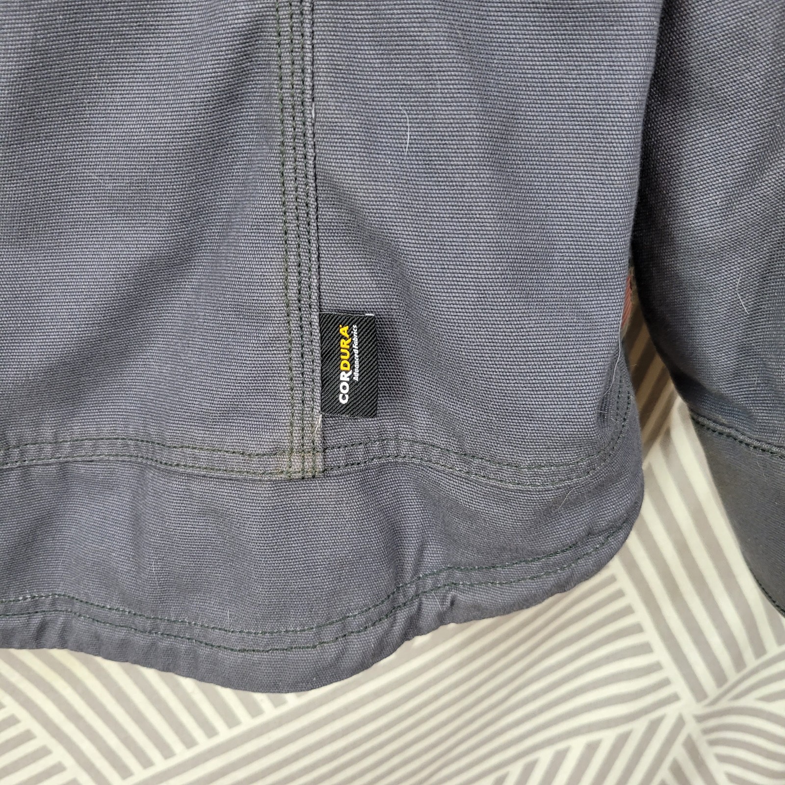 Ariat FR Work Jacket Men Medium Gray Heavy Canvas Cat 4 2112 Lined Workwear