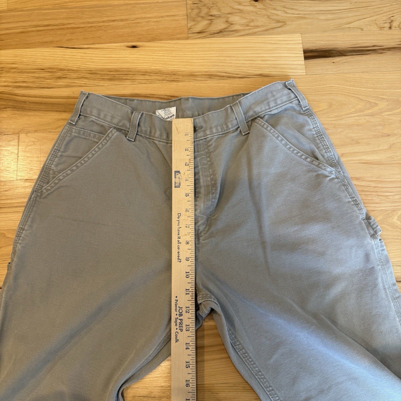Carhartt B11DES Men’s Cotton Canvas Work Pants Gray/khaki 33×30 Construction