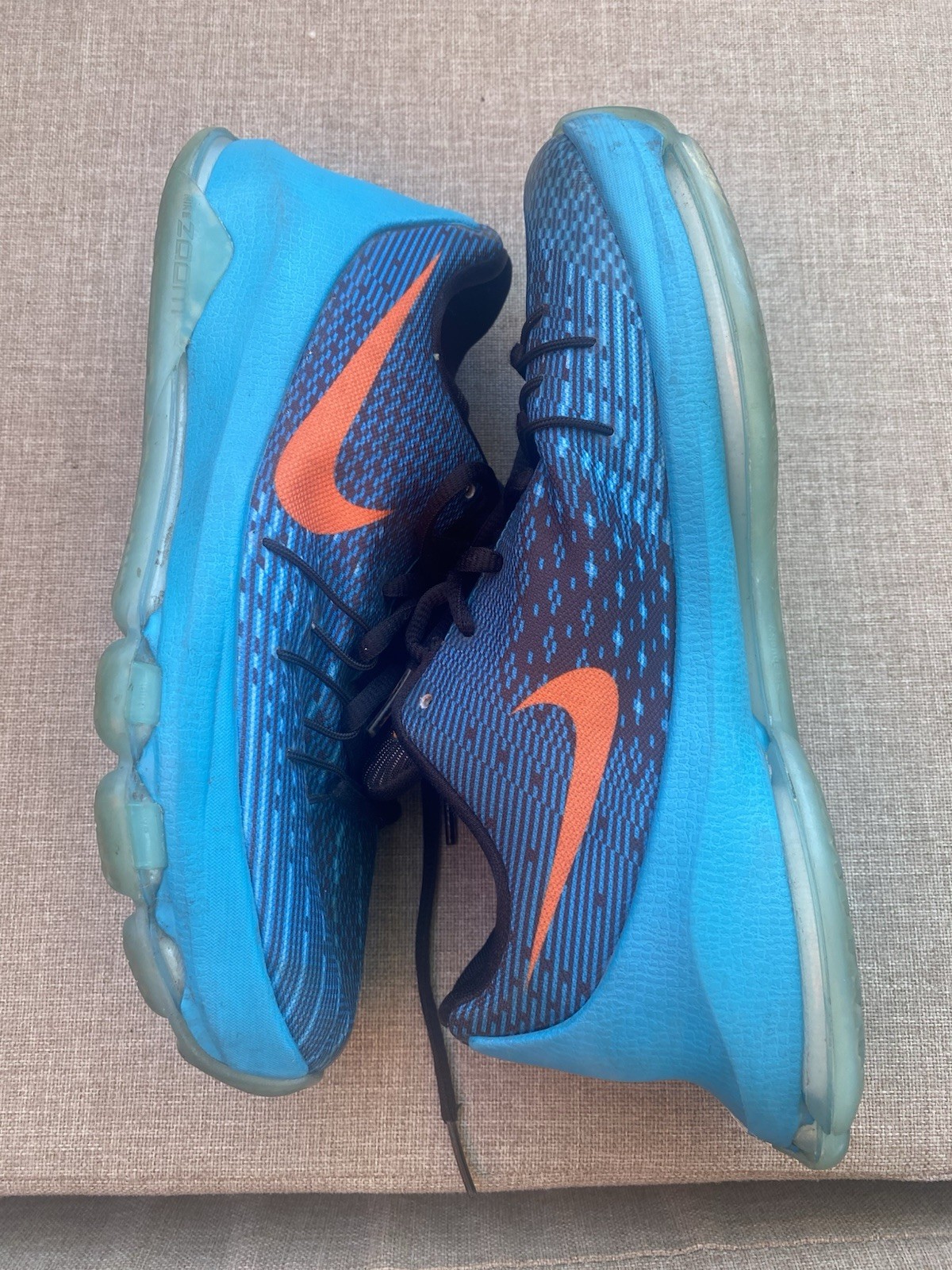Nike Shoes Mens 6 Y, Kevin Durant KD 8 Road Game OKC Thunder Blue 2015 Sneakers