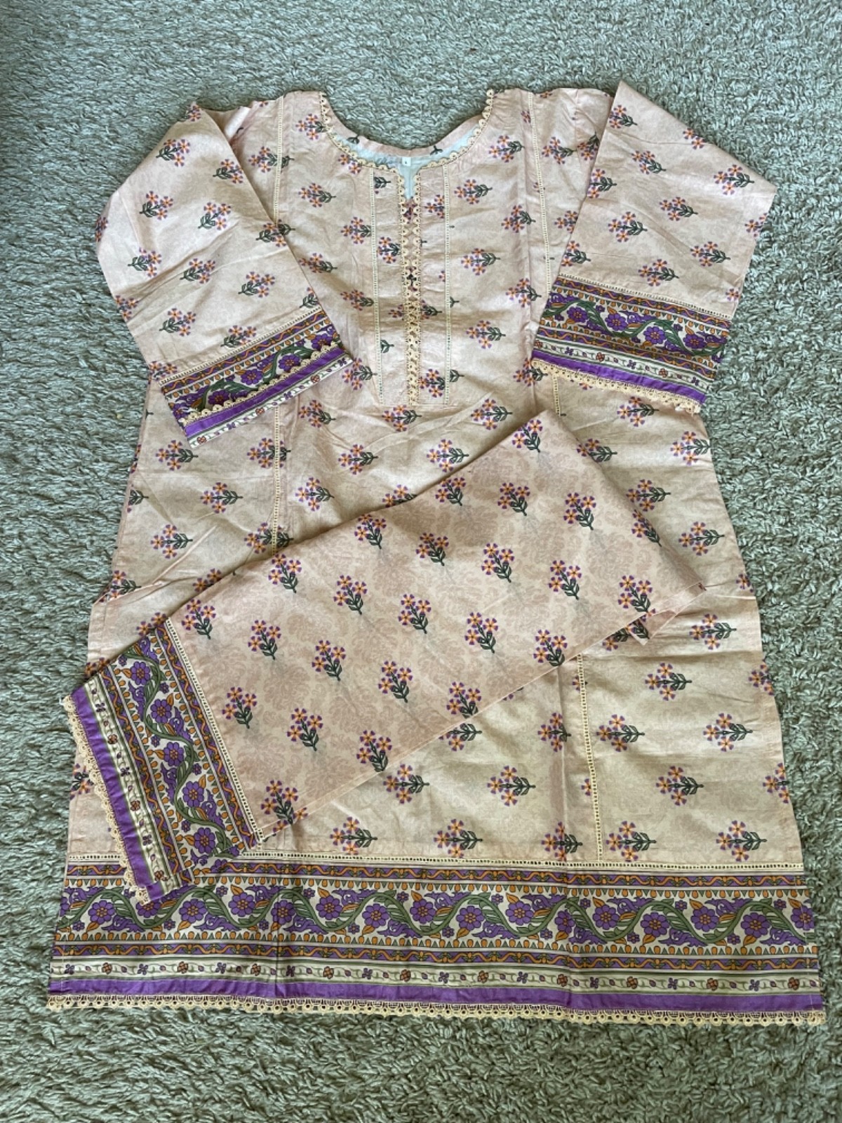 02 piece Printed Lawn/cotton suit Size L.