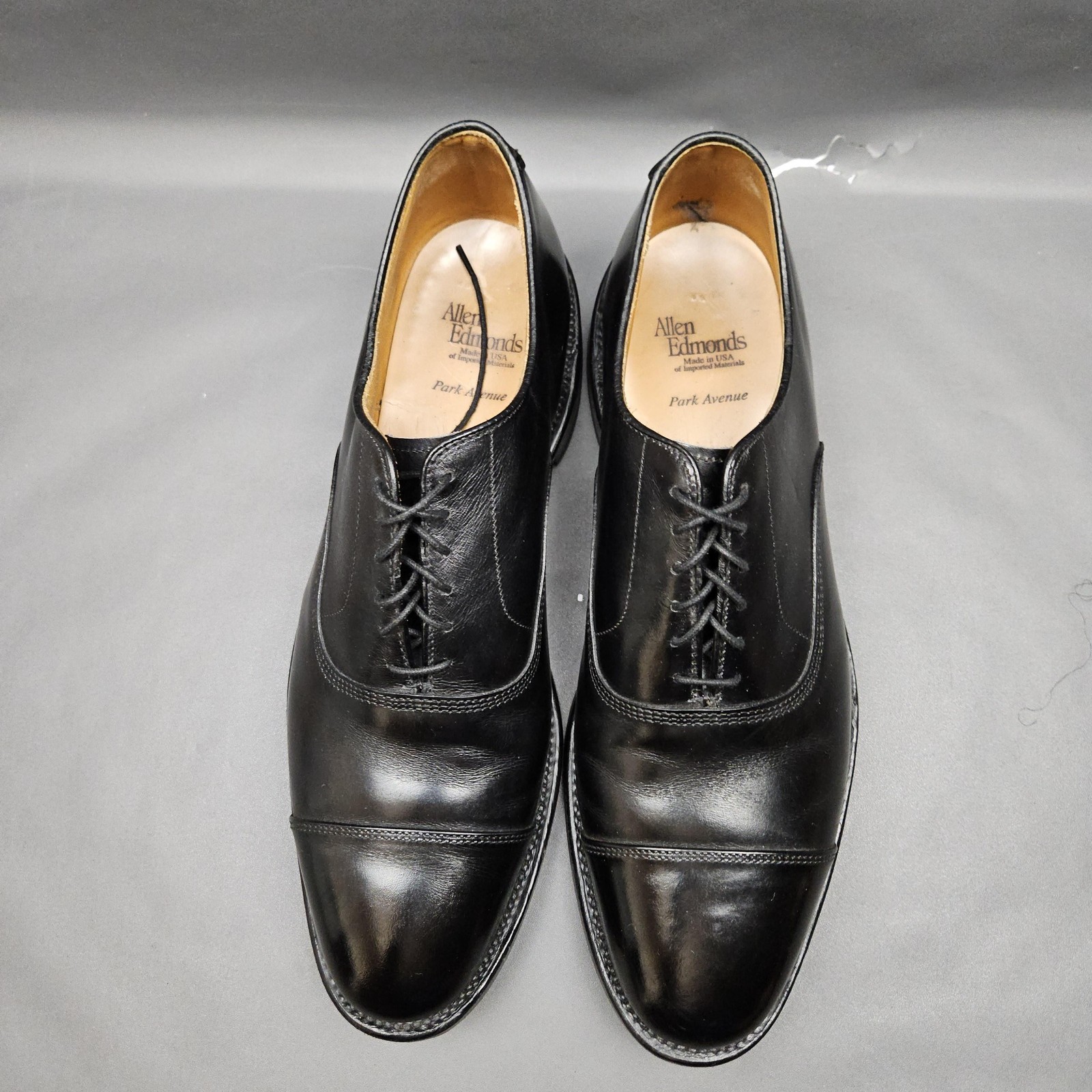 Allen Edmonds Park Avenue Cap Toe Oxford Mens Size 11 D Black Leather Dress Shoe