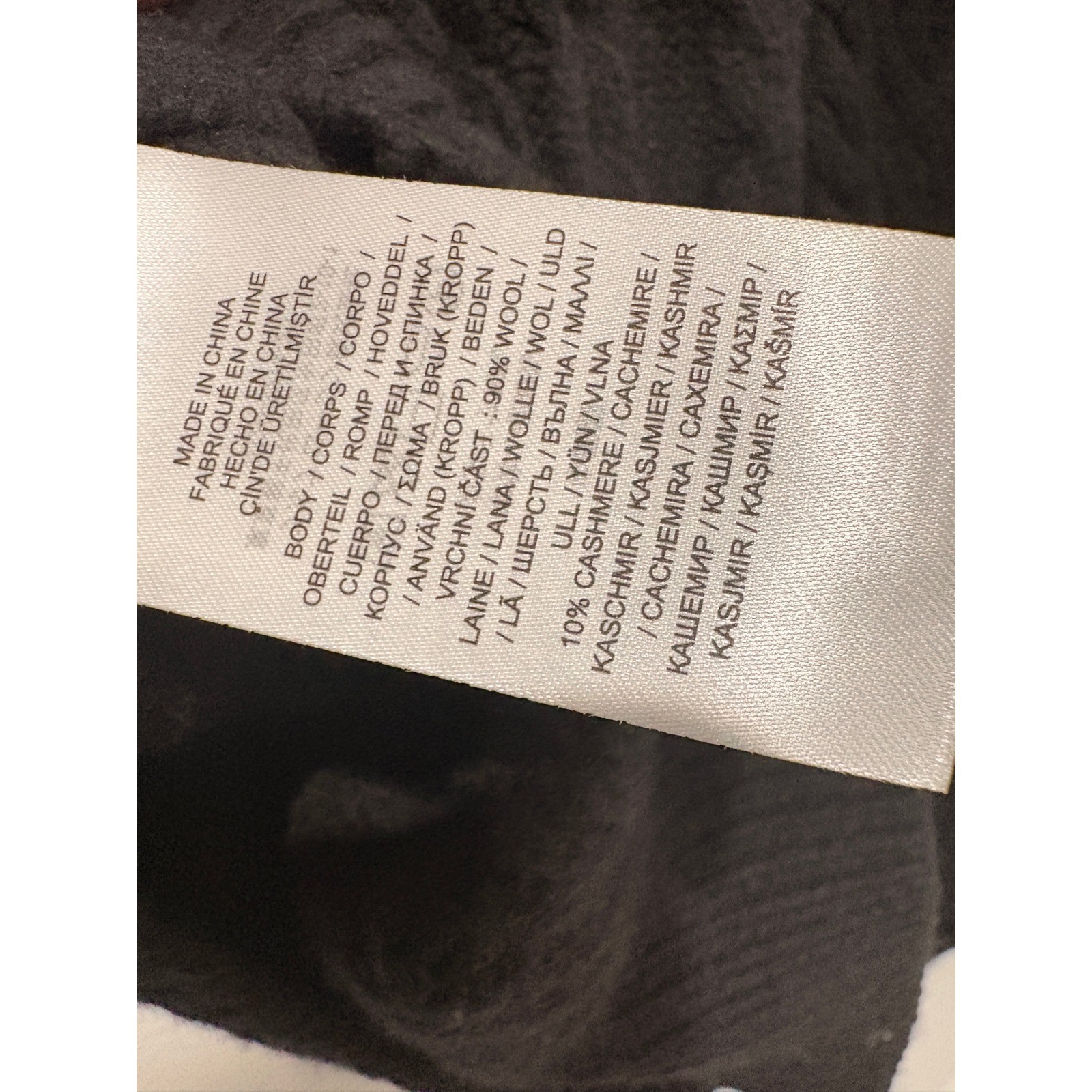 Lauren Ralph Lauren Black Wool Cashmere Cable Knit Quarter Zip Sweater Womens XL