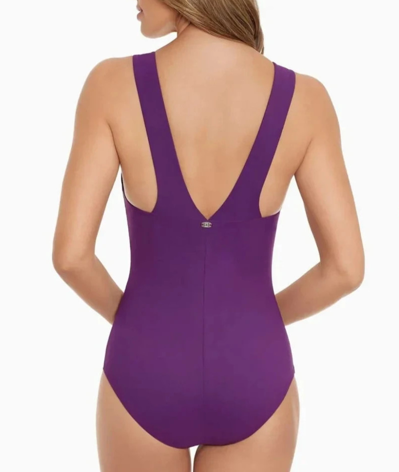 Amoressa By Miraclesuit Romancing The Stone Veracruz Purple Womens Size US 8