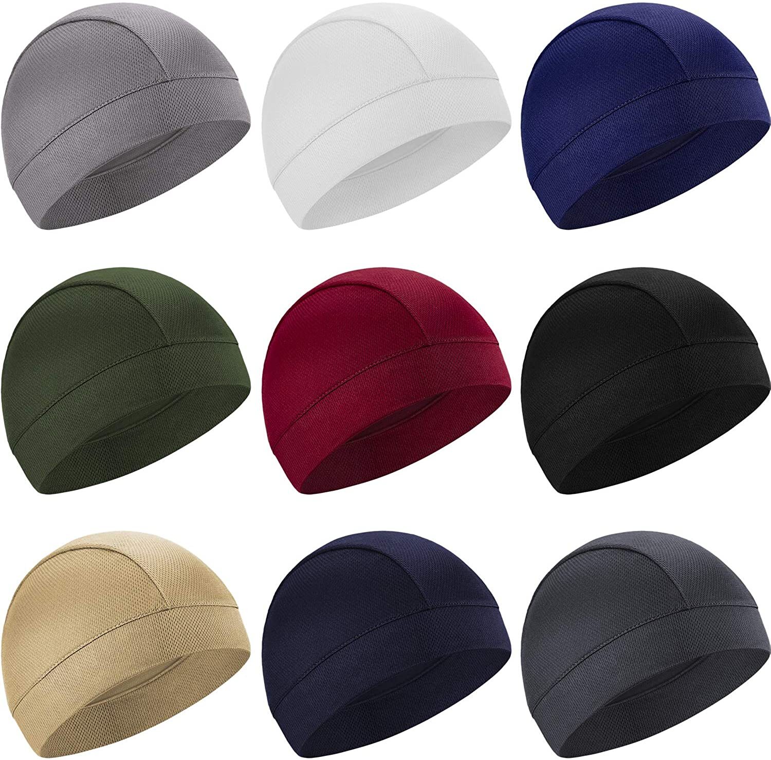 Cooling Skull Cap Helmet Liner Sweat Wicking Cycling Running Beanie Hat for Men
