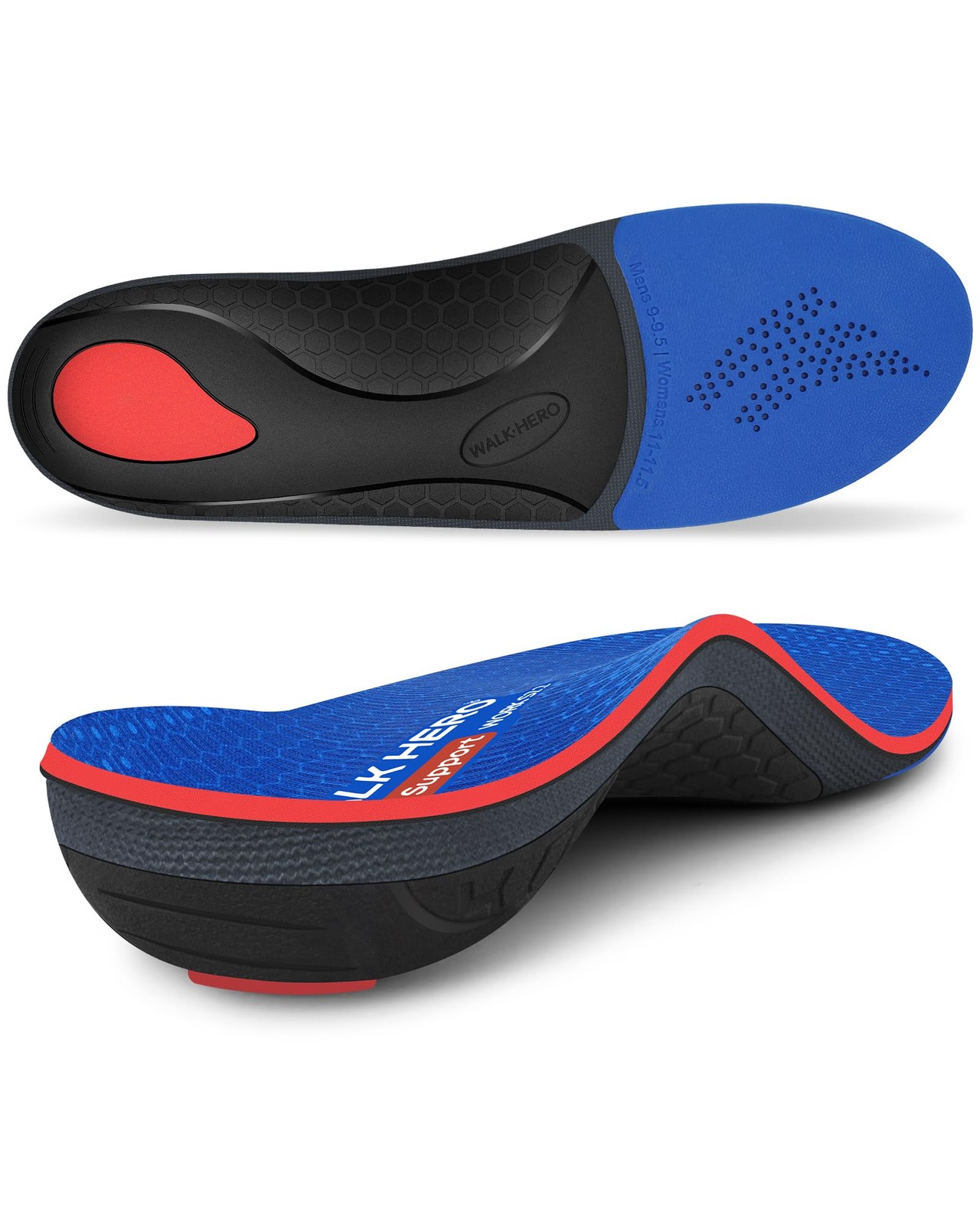 Walkhero Arch Support Inserts for Men & Women – Plantar Fasciitis Insoles wit…
