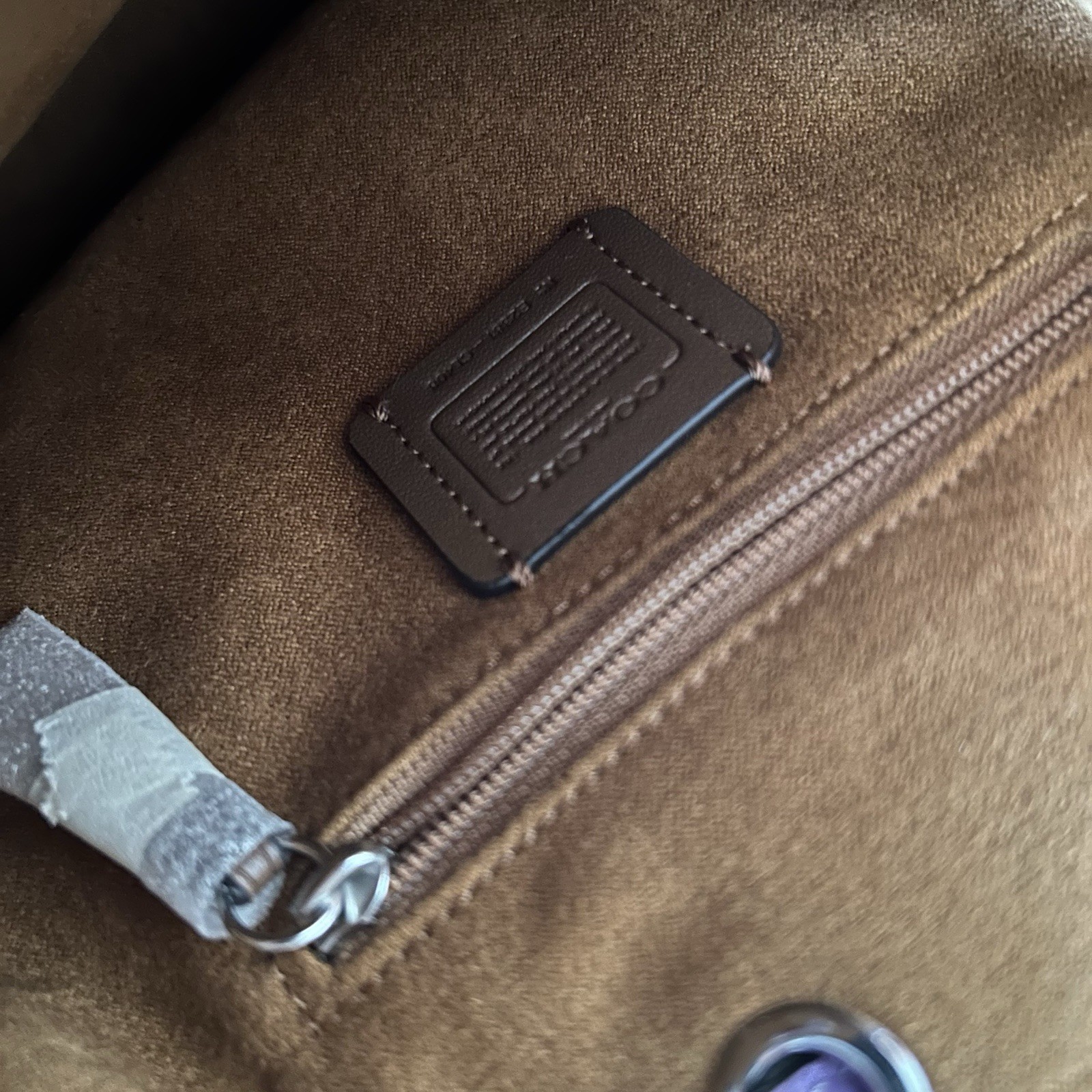 Coach Amelia Mini Purple Pebbled Leather Backpack Excellent