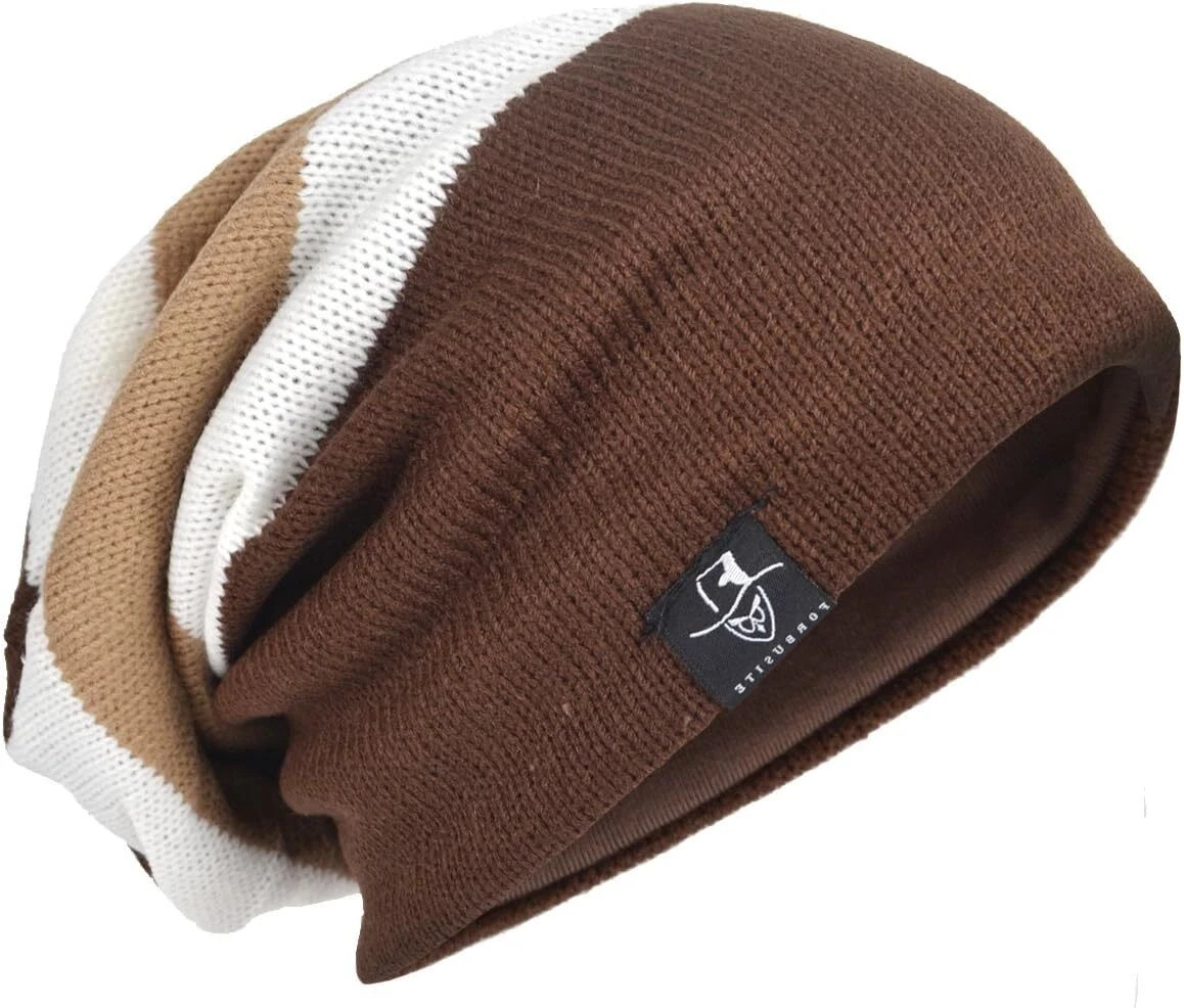 Men’s Oversize Skull Slouch Beanie Large Skullcap Knit Hat