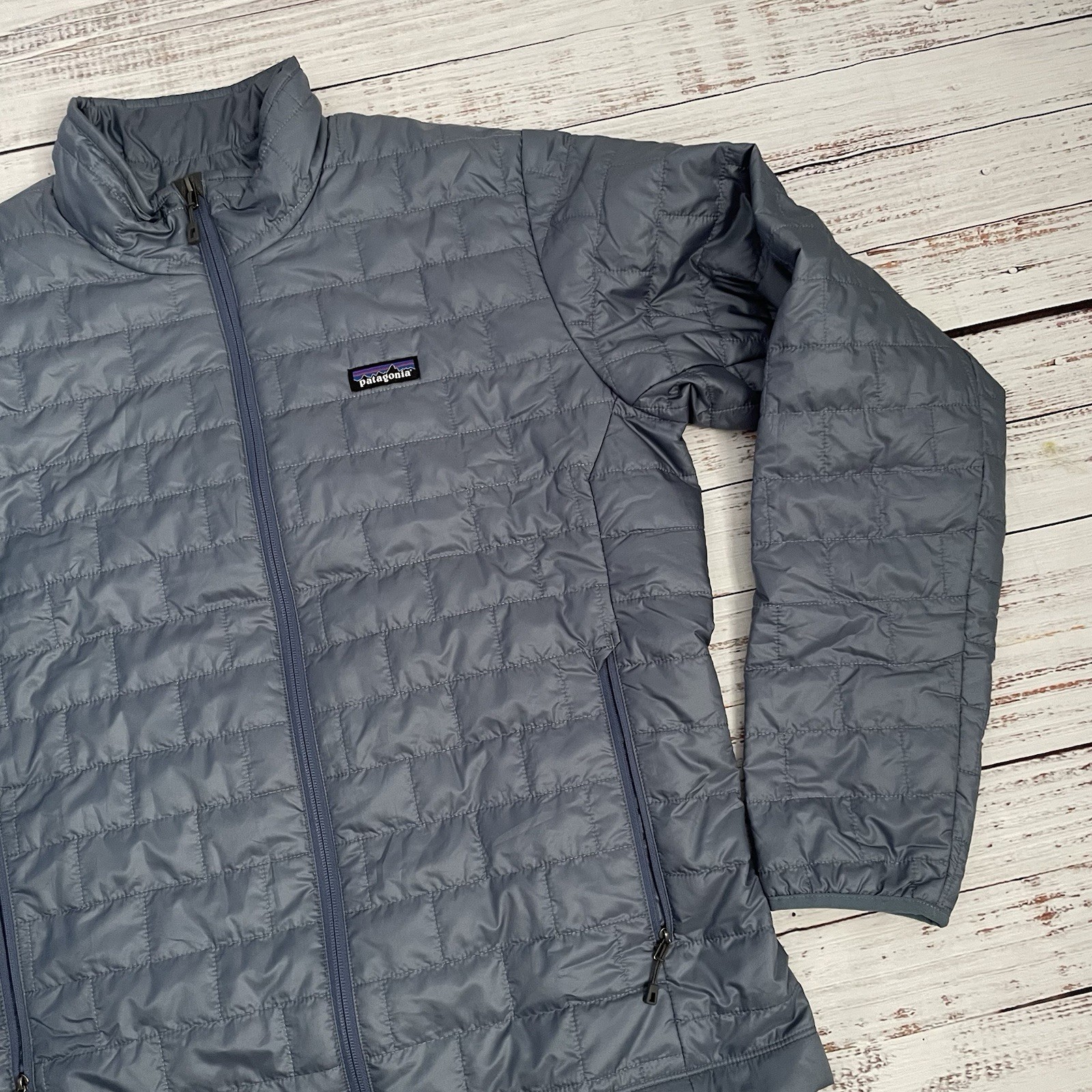Patagonia Nano Puff Utility Blue Full Zip Lightweight Men’s Puffer Jacket Large