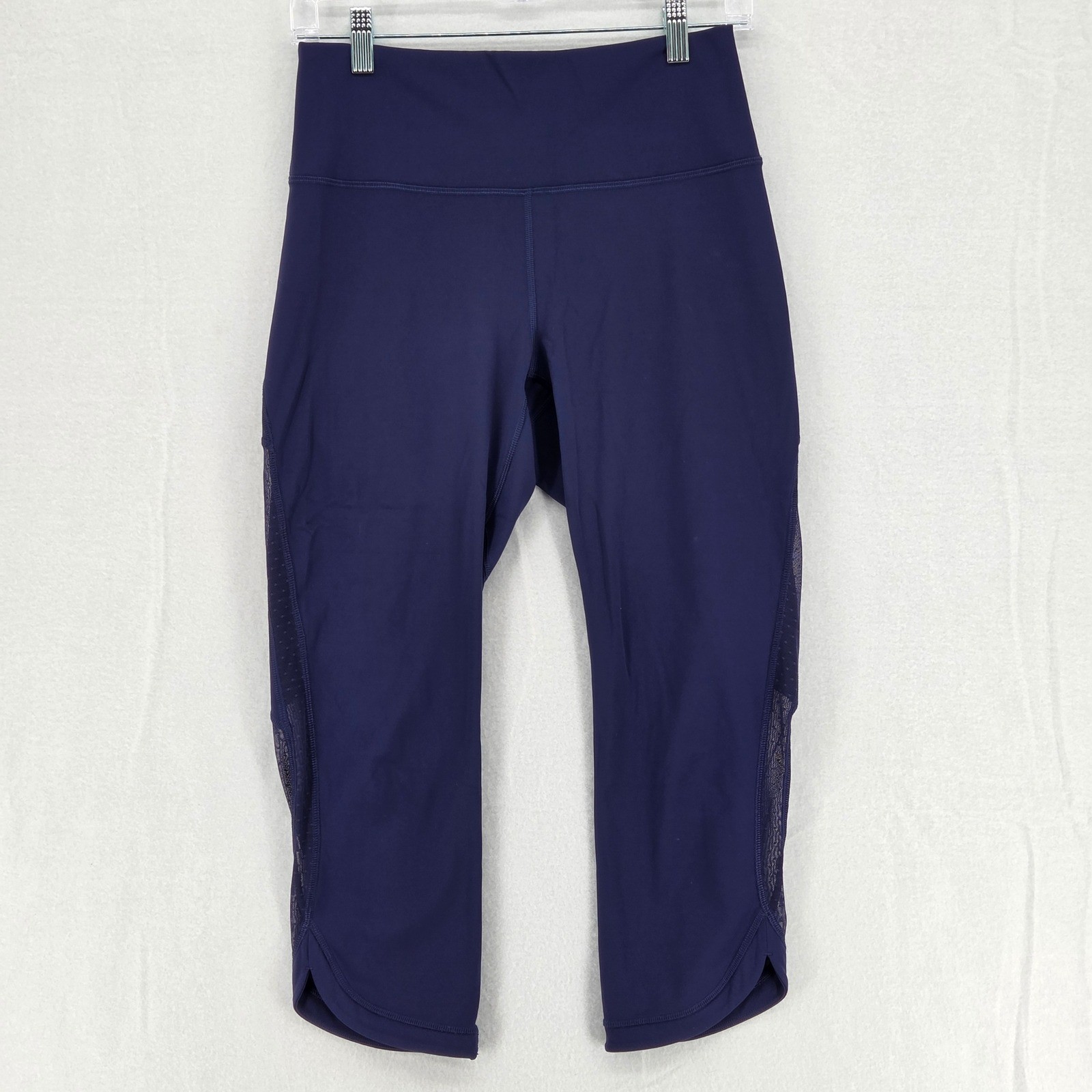 Lululemon Women 8 Revitalize Crop 21 Leggings True Navy Blue Luxtreme Mesh