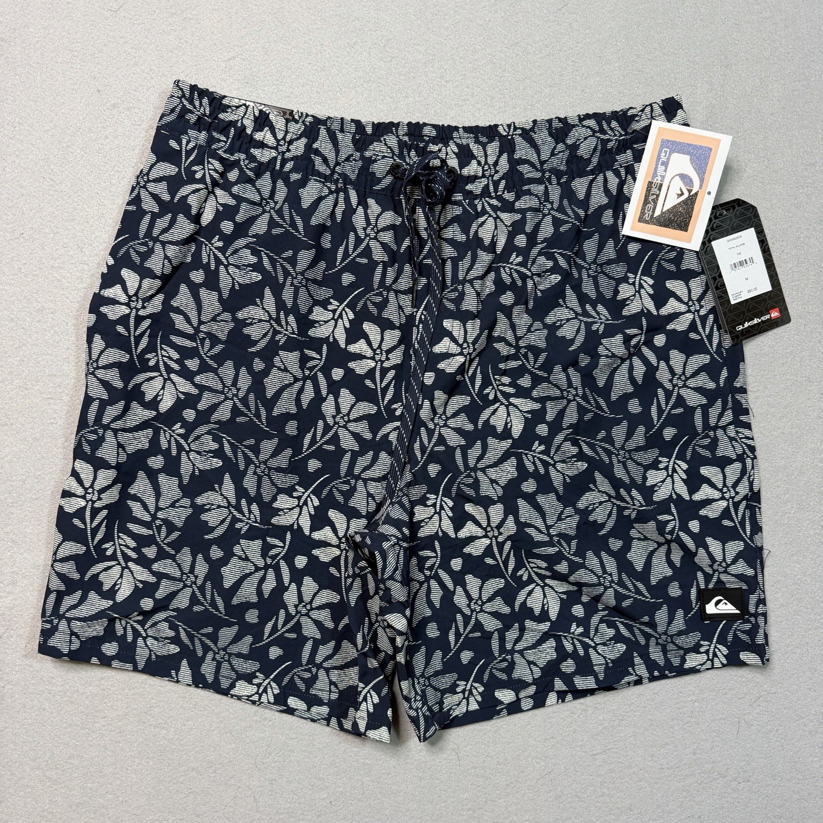 Quiksilver Total Eclipse UFP 50 Board Short Swim Volley 7” NWT Size M Foral AOP