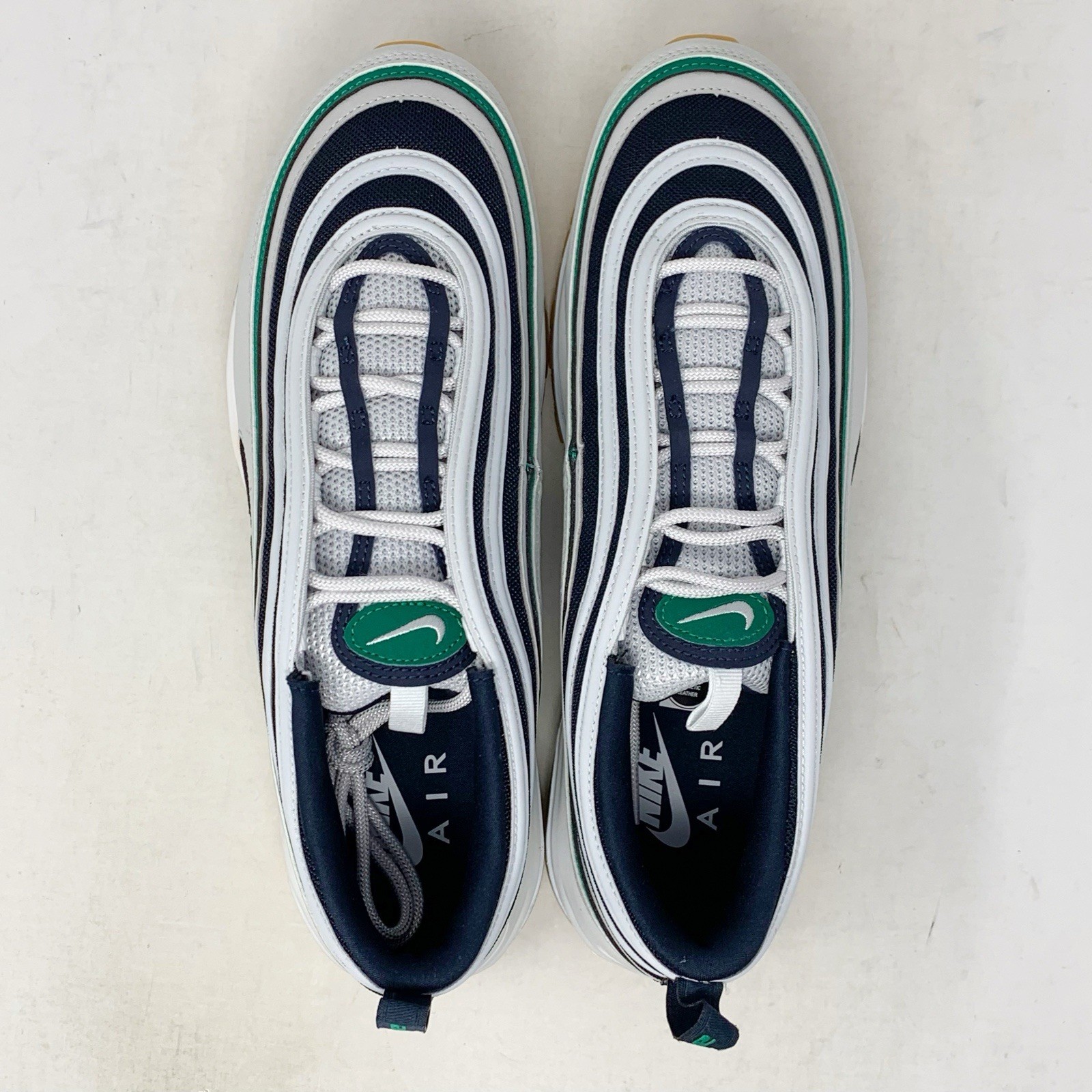 Nike Air Max 97 ‘Malachite Green’ White Sneakers, Size 12 BNIB 921826-021