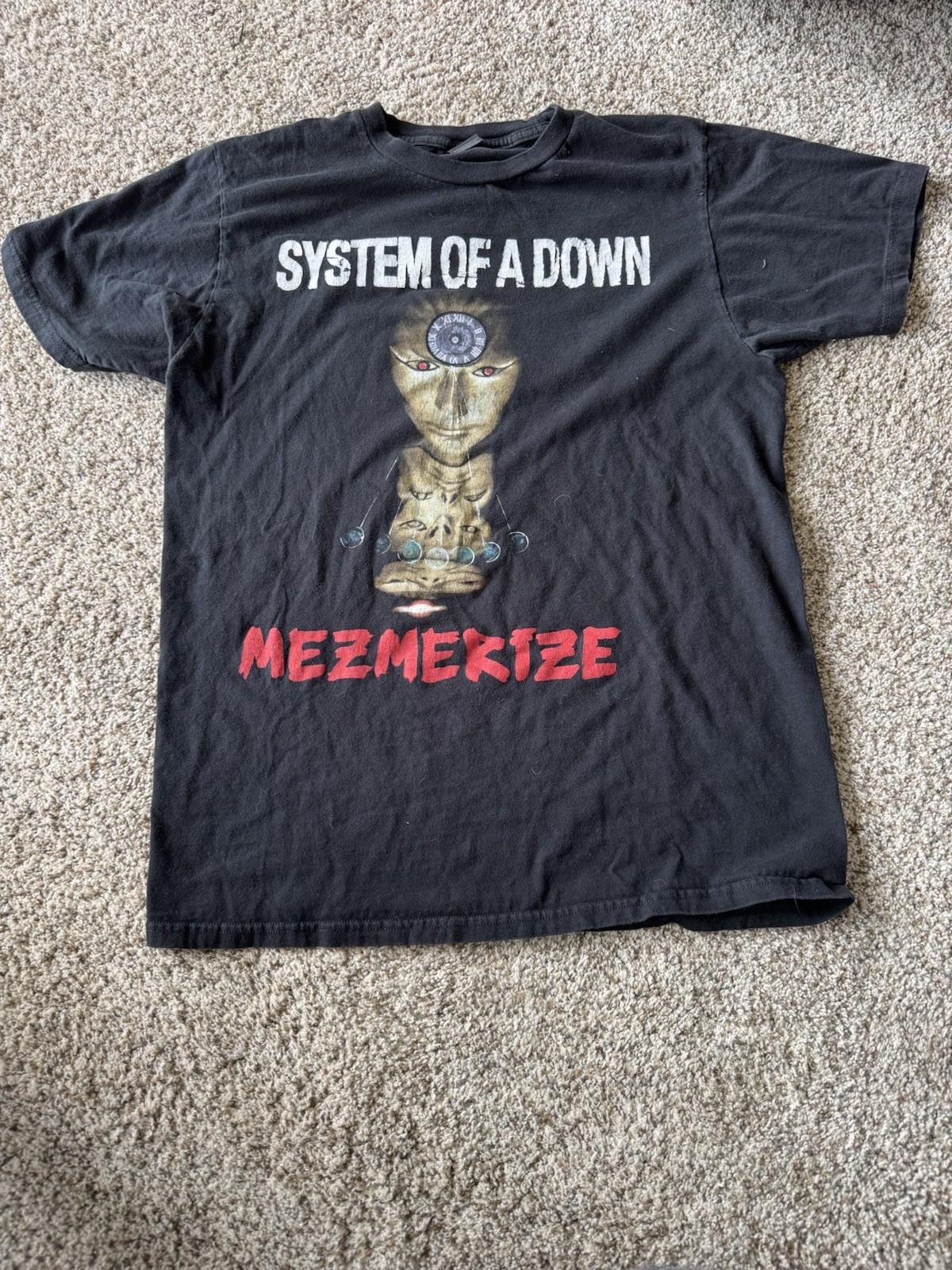 System of a Down Mezmerize Band T-Shirt Men’s Medium Black Graphic Tee SOAD