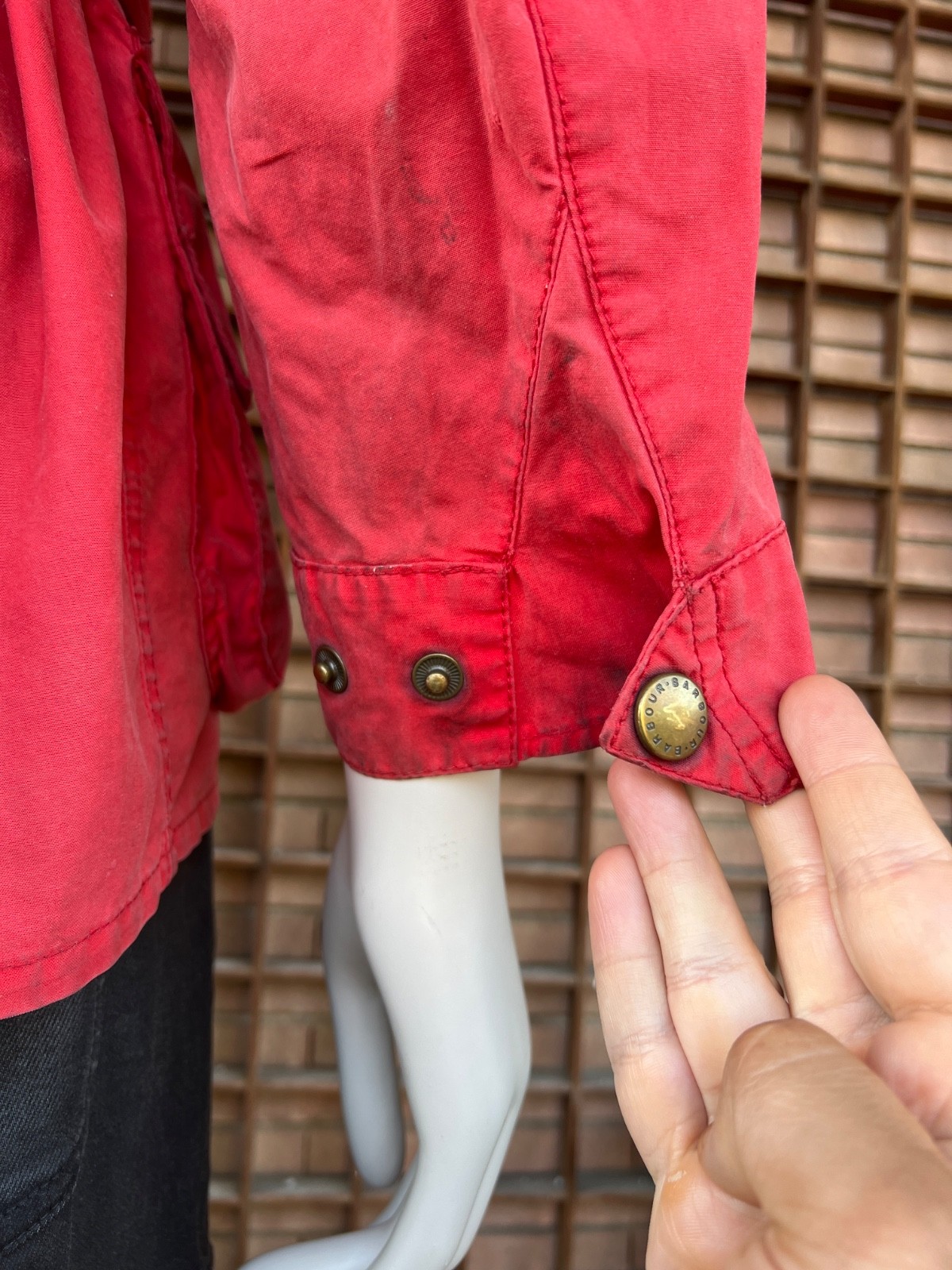 BARBOUR INTERNATIONAL Steve McQueen Collection Limited Waxed Cotton Red L