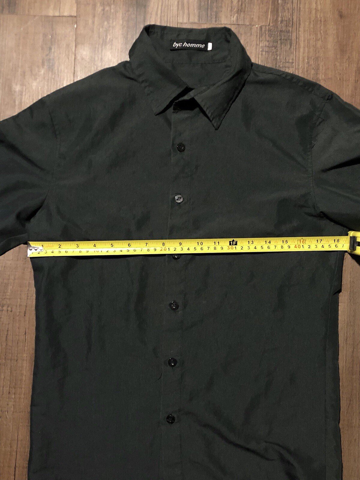 ByC Homme Men’s Dark Gray Long Sleeve Relaxed Fit Button Down Oxford Shirt Small