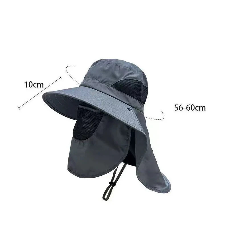 Wide Brim Sun Hat UV Protection Bucket Cap For Hiking Camping Fishing Safari Men