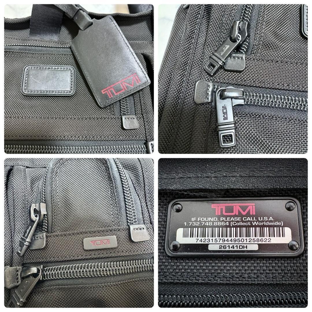 TUMI Alpha 26141DH Expandable 2Way Business Briefcase Black Laptop Bag Authentic