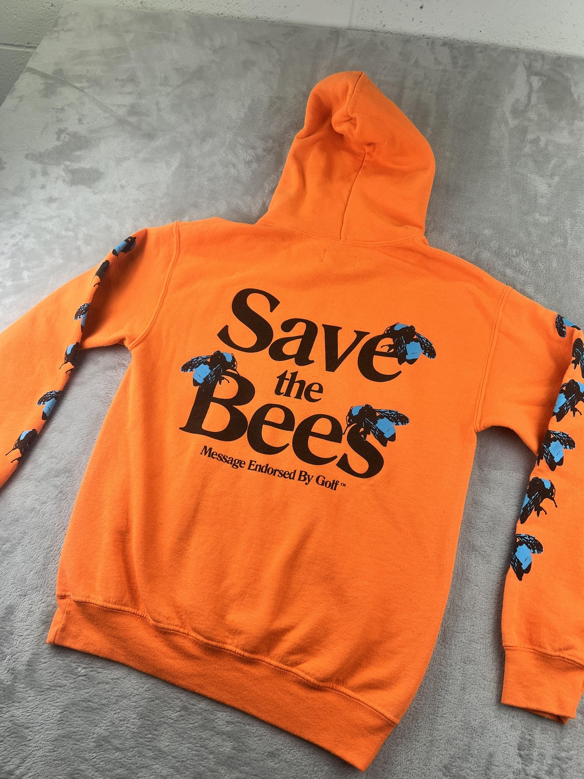 Golf Wang Save The Bees Hoodie Mens Small Orange Flower Boy OFWGKTA Sweatshirt