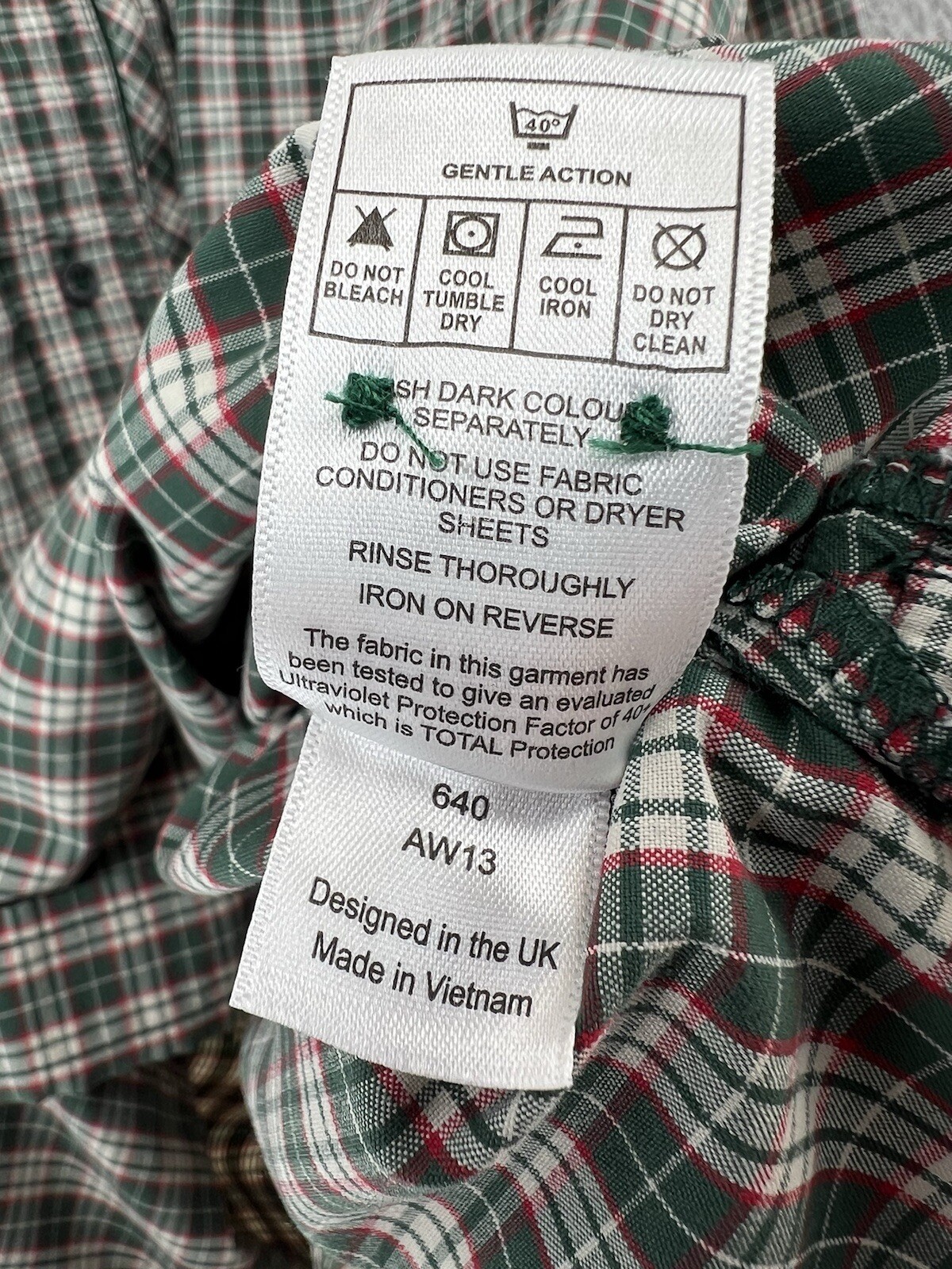 Rohan Wayfarer Mens Shirt Large Muticolor Plaid Button Up Long Sleeve Zip Pocket