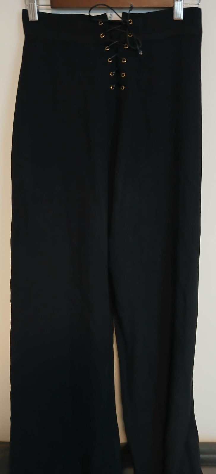 A*B*S SAILOR PANTS LADIES BLACK ACETATE AND RAYON