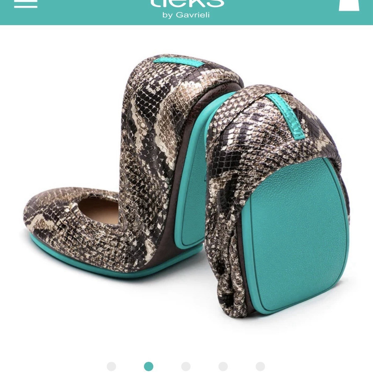 Tieks by Gavrieli Women’s Snake Print Foldable Slip-On Ballet Flats US 8