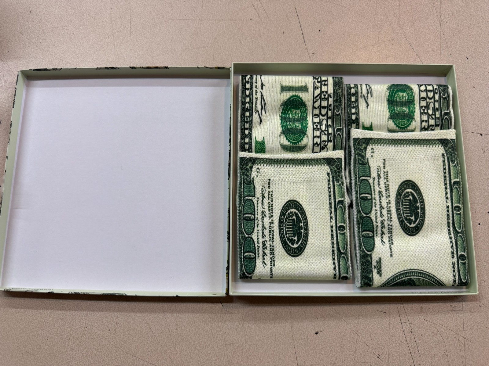 100 Dollar Bill Funny 3D Print Socks – Novelty Dollar Socks for Men, Money Gifts