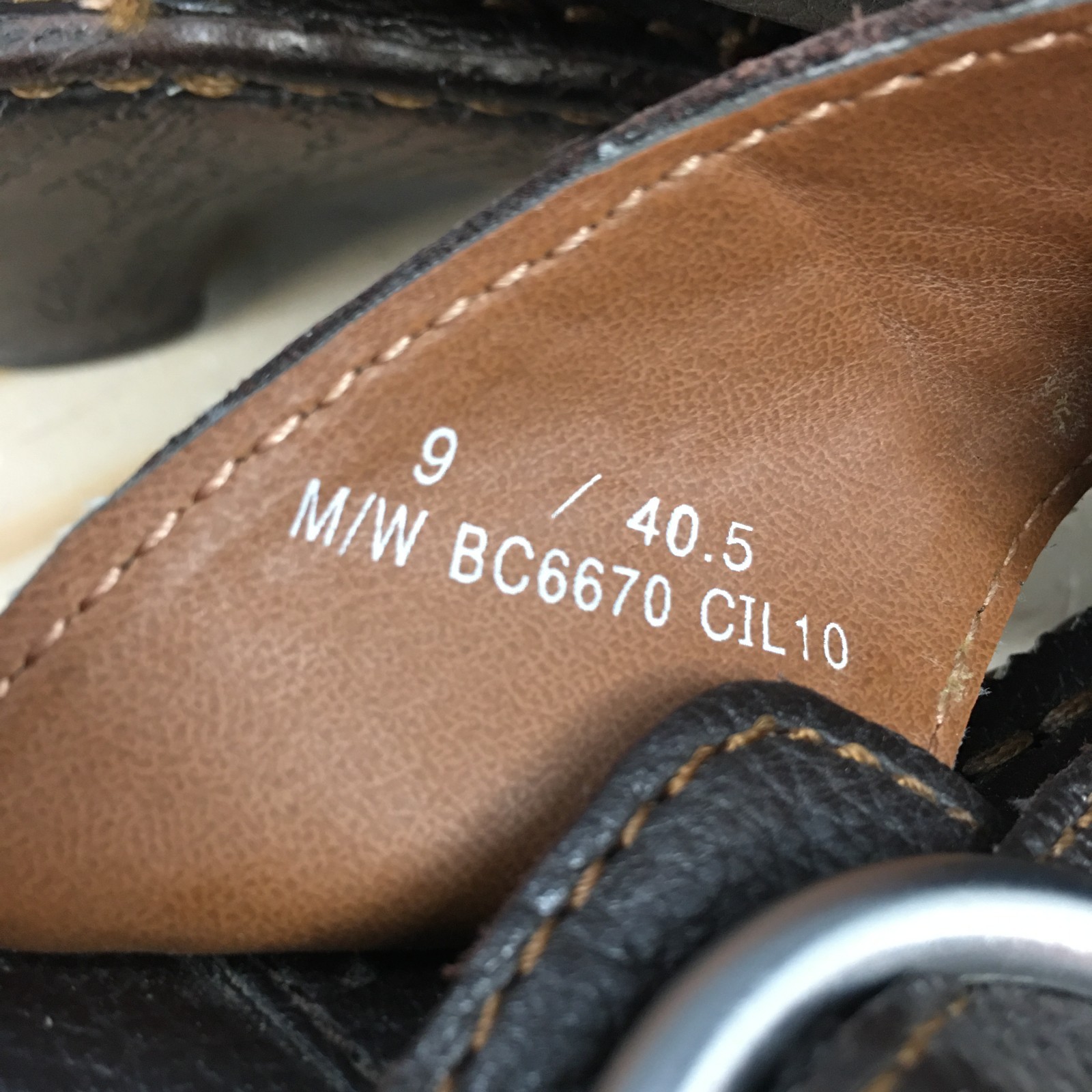 BOC Born Concepts Sandals Womens 9 M Slide Brown Slip On Wedge Heels BC6670