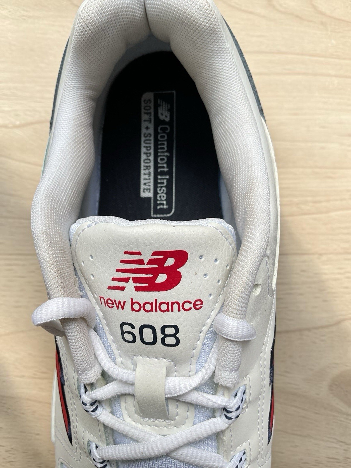 New Balance 608 MX608HR5 Men’s Size 15 White Red Navy Training Walking Shoes