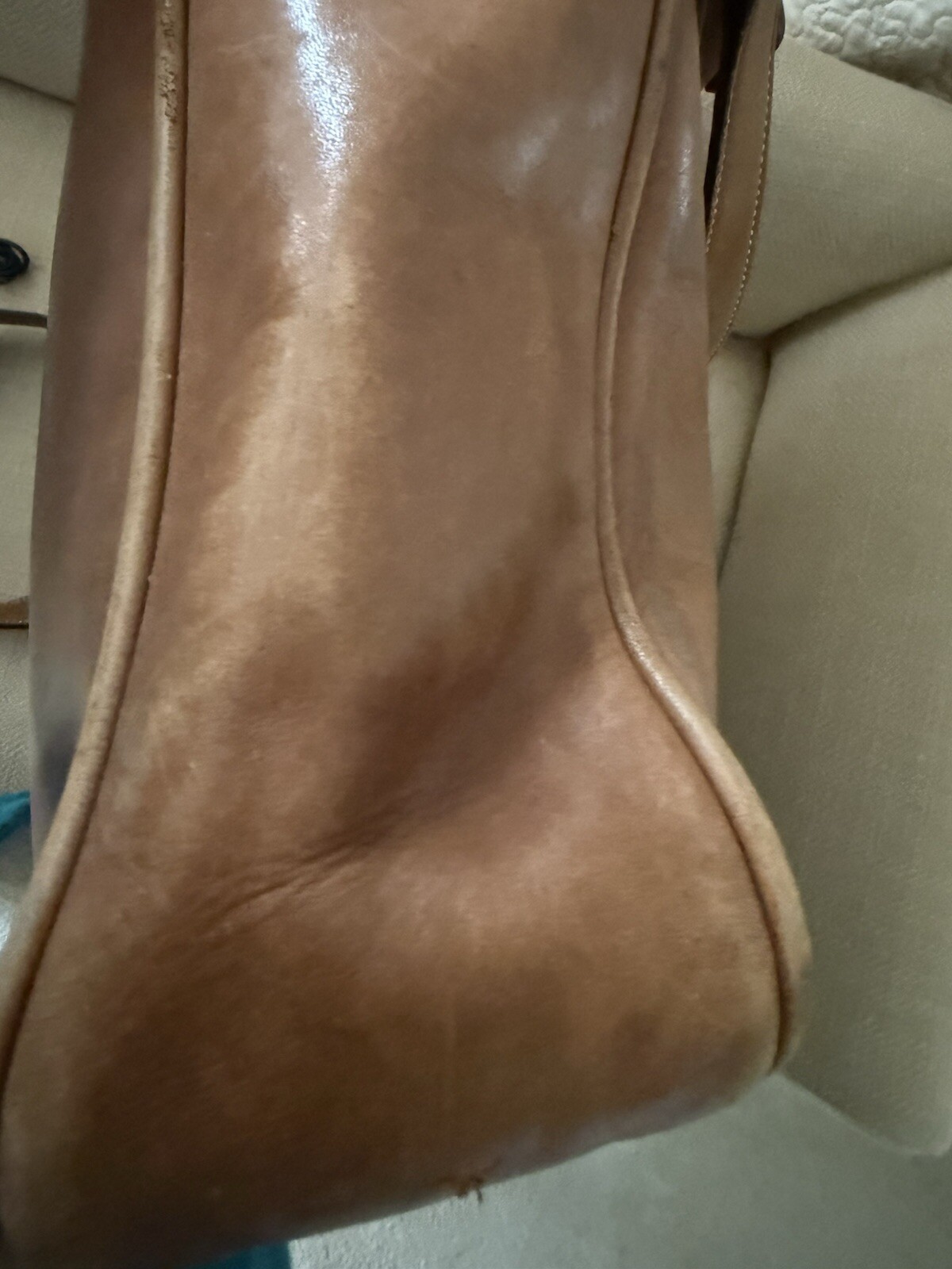 COACH leather brown shoulder bag briefcase laptop bag gently used as shown