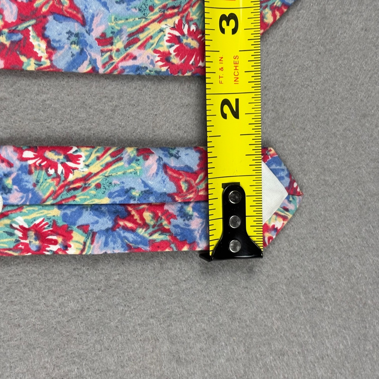 Altea Blue Red Chain Link Geometric Silk Tie Made Italy Woven Designer 3.25″