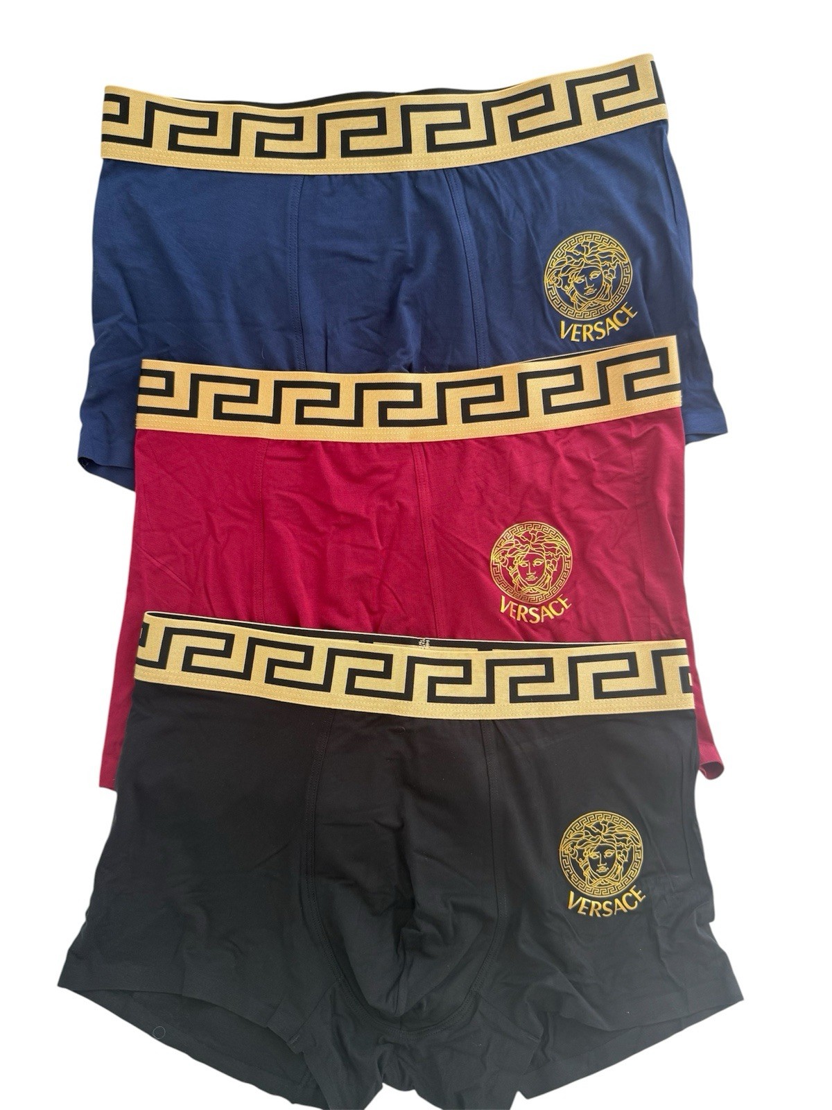 Versace Medusa Greek Key Men’s Boxer Briefs 3-Pack Multicolor XL