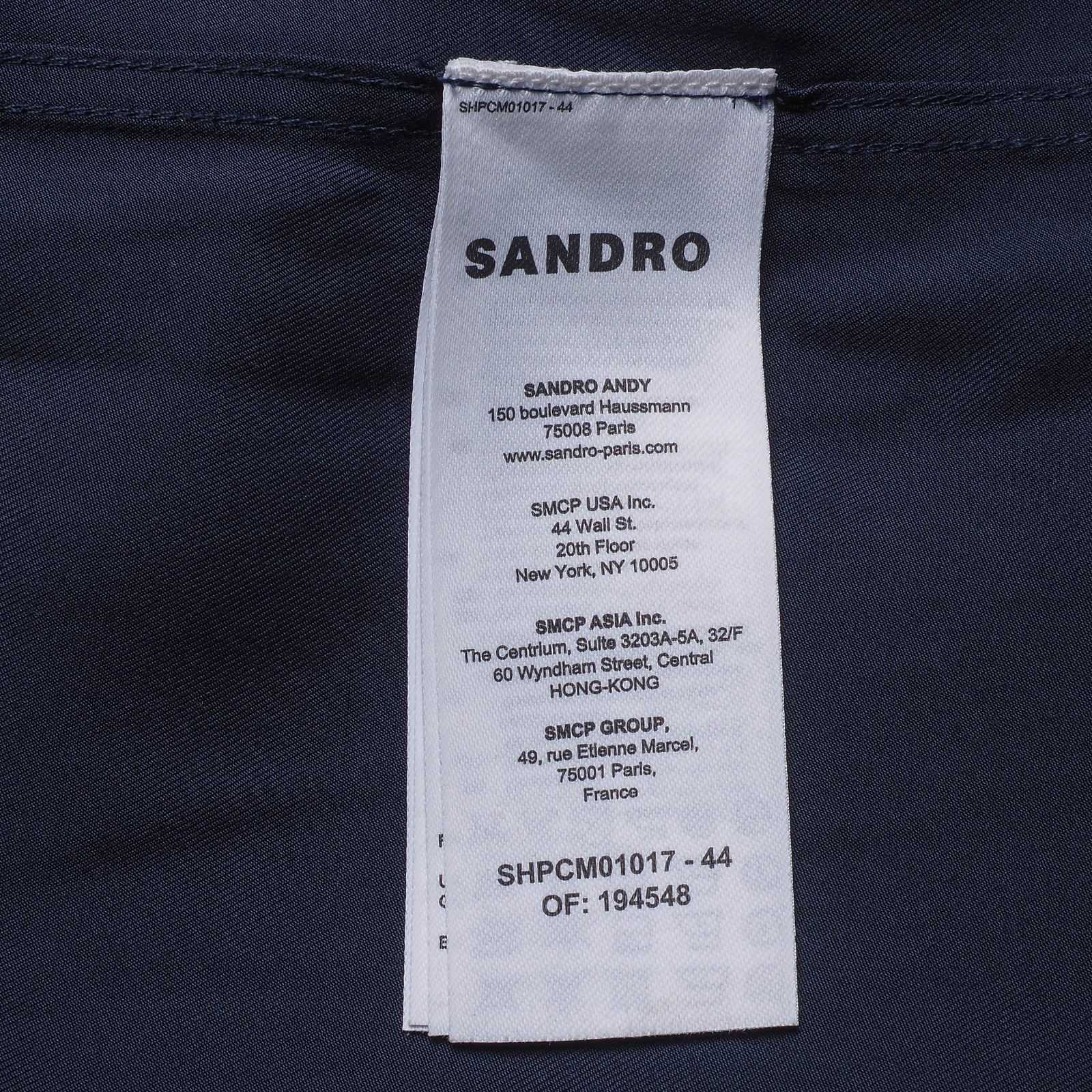 Sandro shirt blue size M men’s viscose short sleeve shirt navy shpcm01017