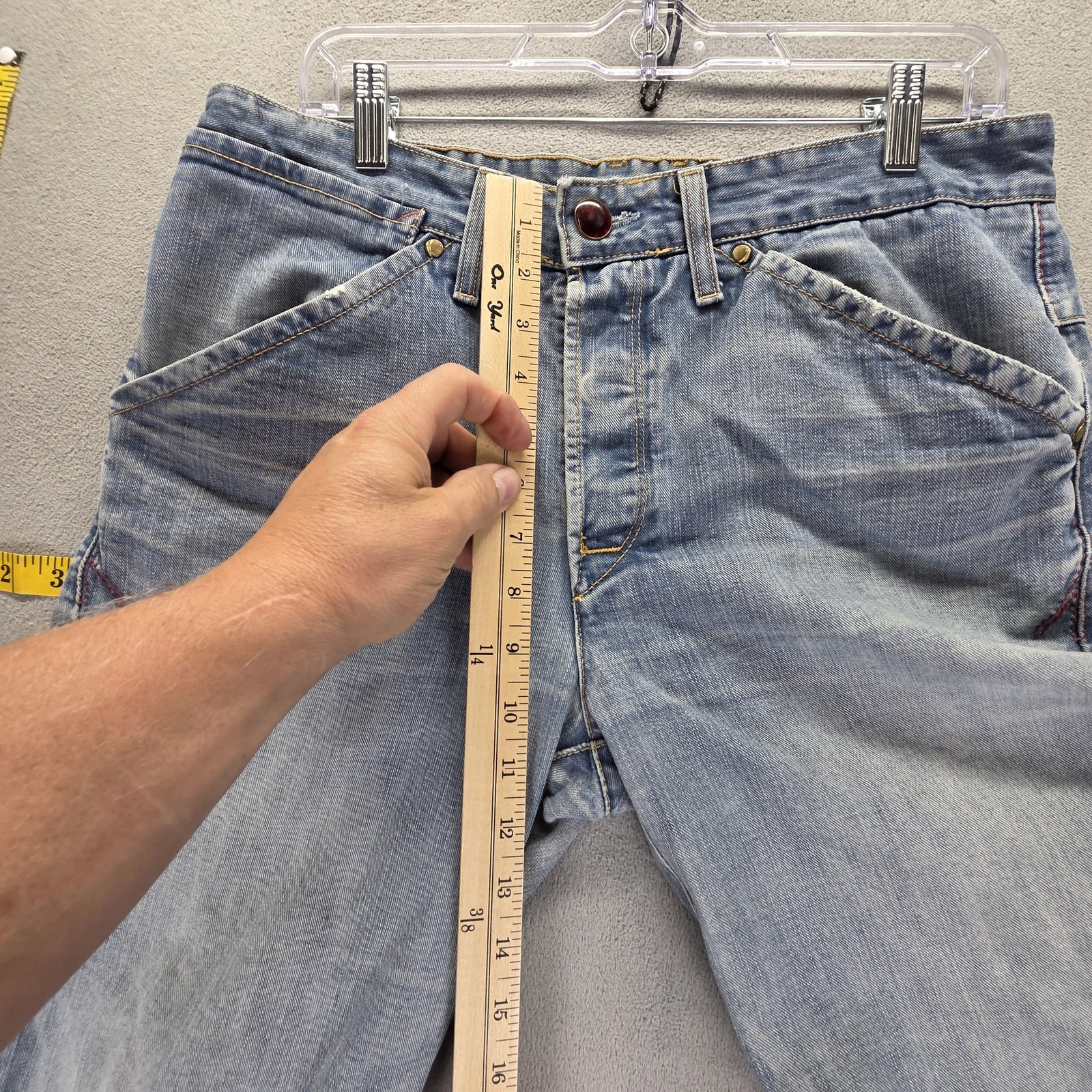 Vintage Levis Engineered Jeans Mens Blue Twisted Button Fly Fits 32×32